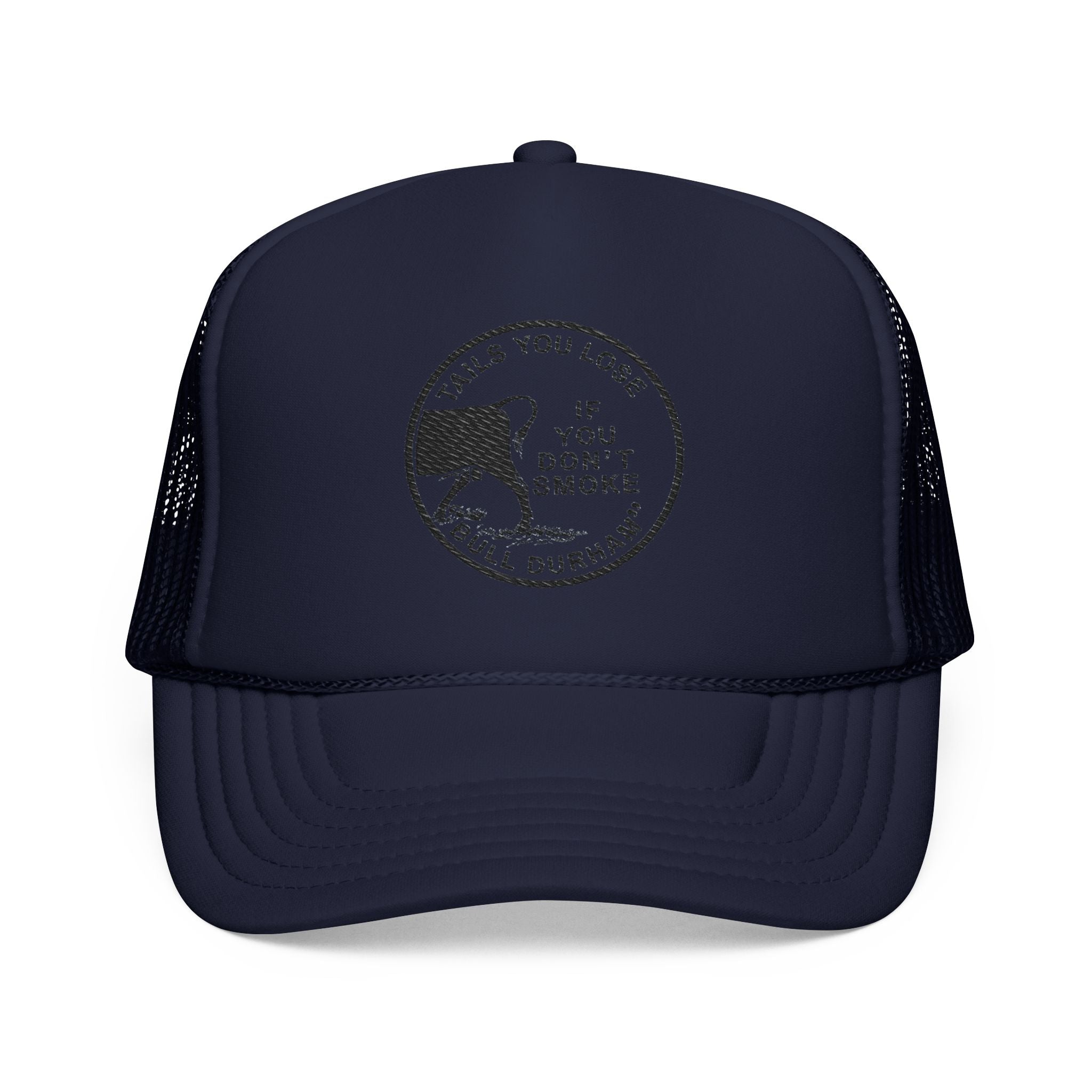 Copy of Durham Heart Flag - Trucker Hat — Embroidered Foam Mesh Cap