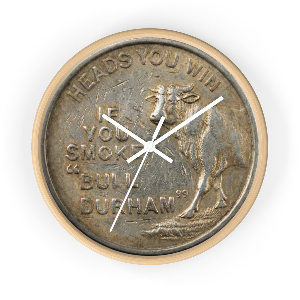 BCS20 - Bull City Tobacco Vintage Token Clock Lucky Strike "Heads"