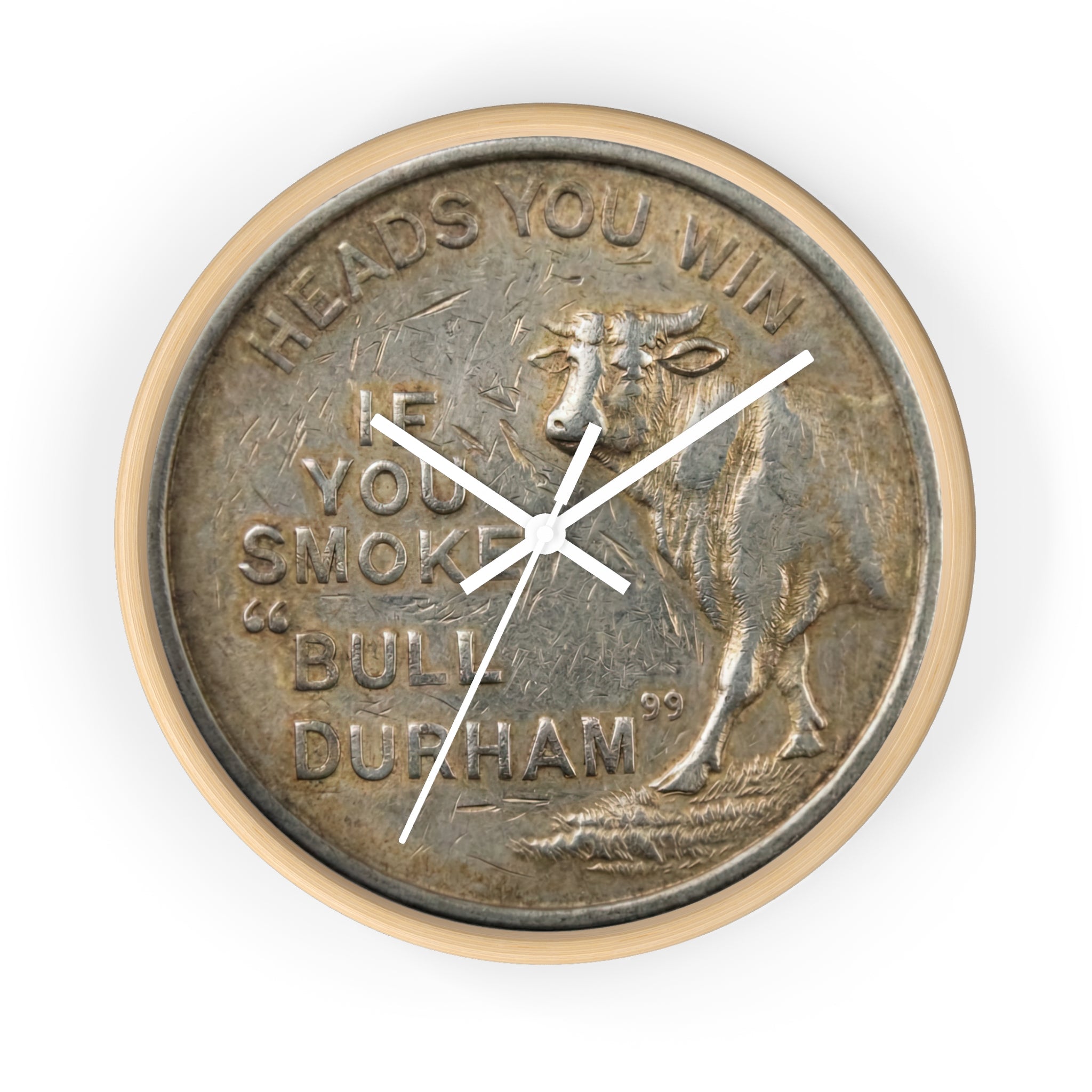 BCS20 - Bull City Tobacco Vintage Token Clock Lucky Strike "Heads"