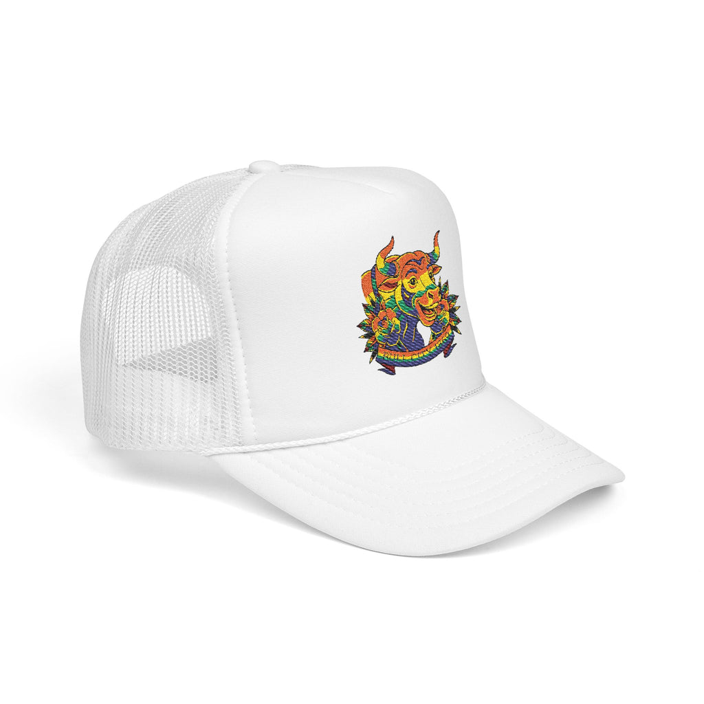 Copy of Durham Heart Flag - Trucker Hat — Embroidered Foam Mesh Cap