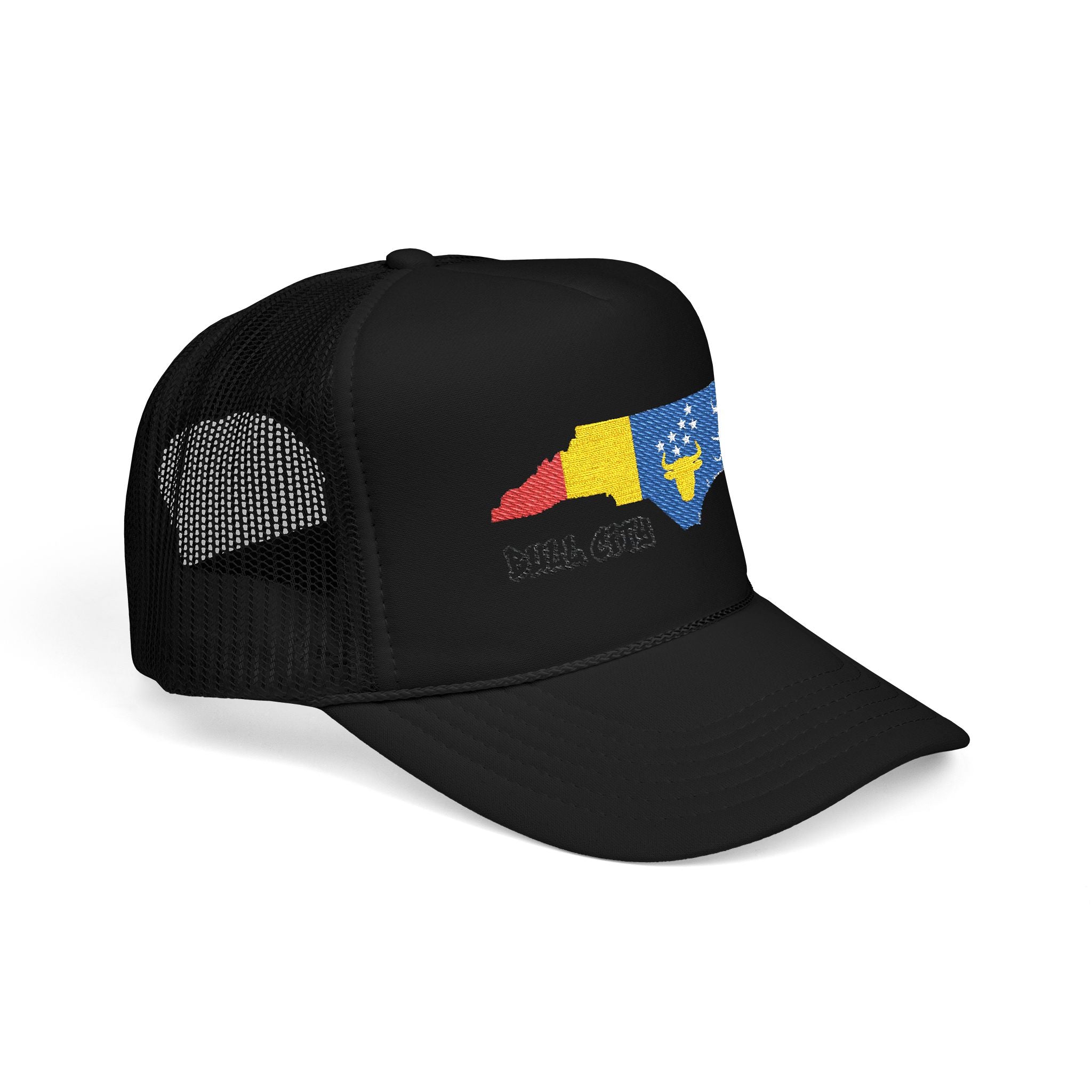 Copy of Copy of Copy of Durham Heart Flag - Trucker Hat — Embroidered Foam Mesh Cap
