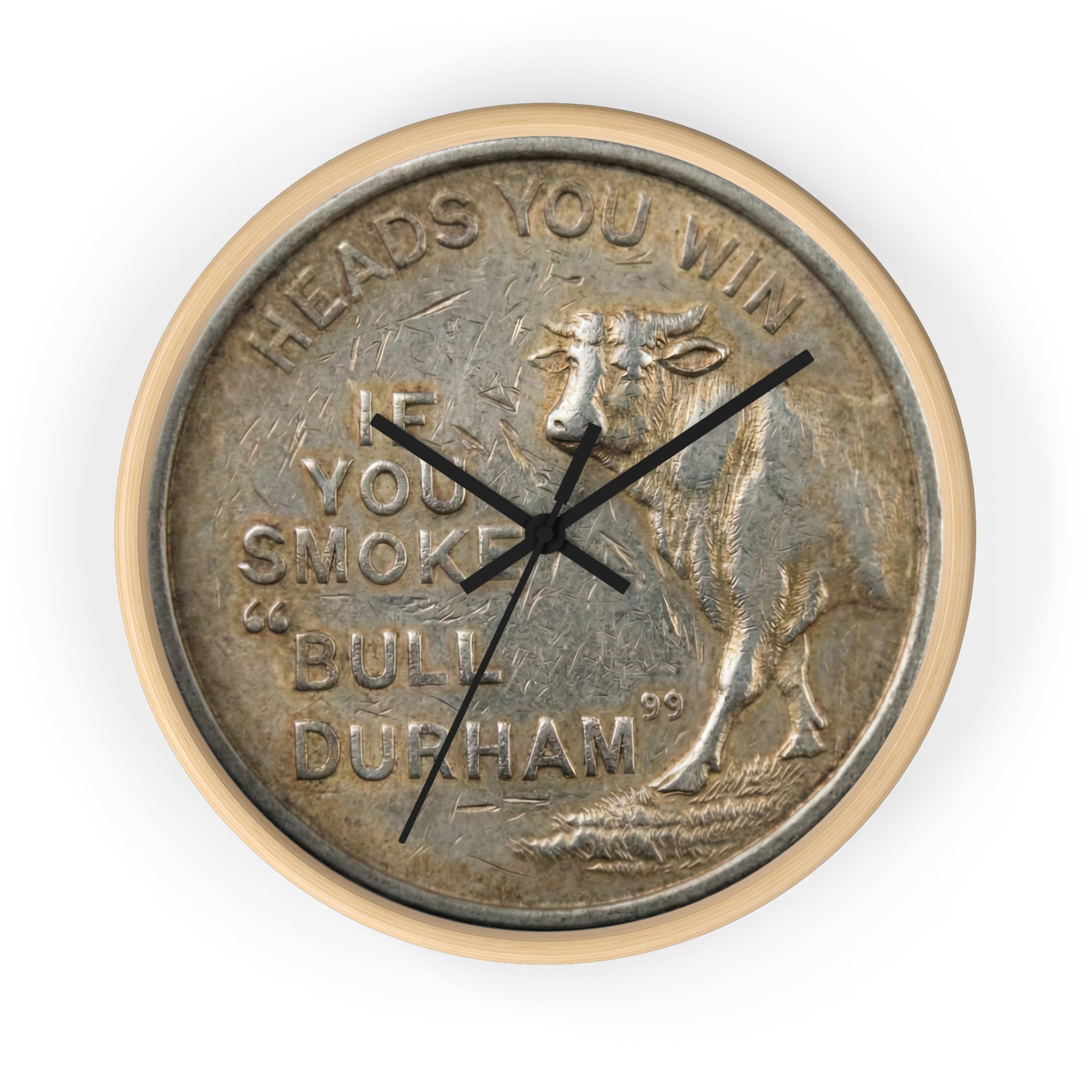 BCS20 - Bull City Tobacco Vintage Token Clock Lucky Strike "Heads"