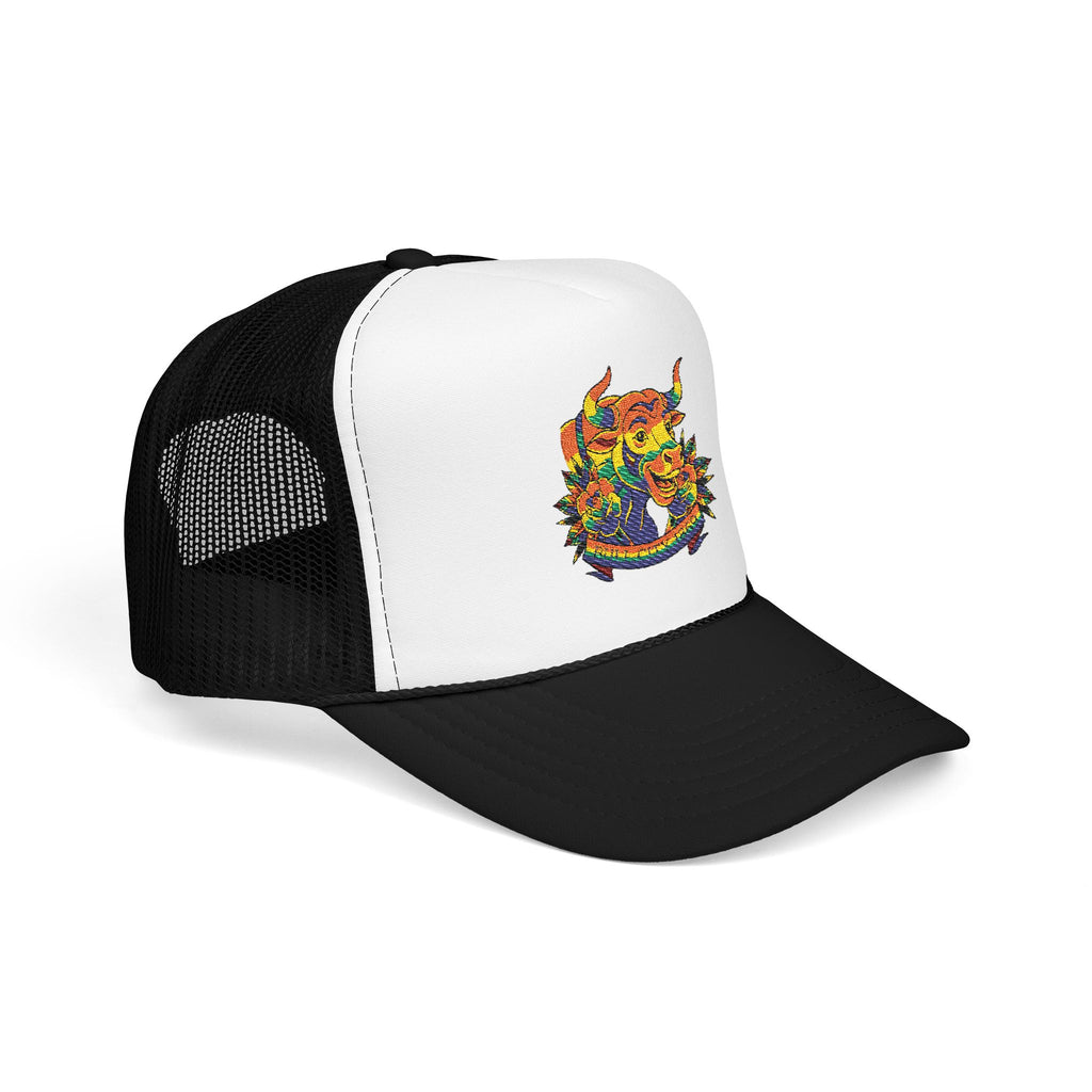 Copy of Durham Heart Flag - Trucker Hat — Embroidered Foam Mesh Cap