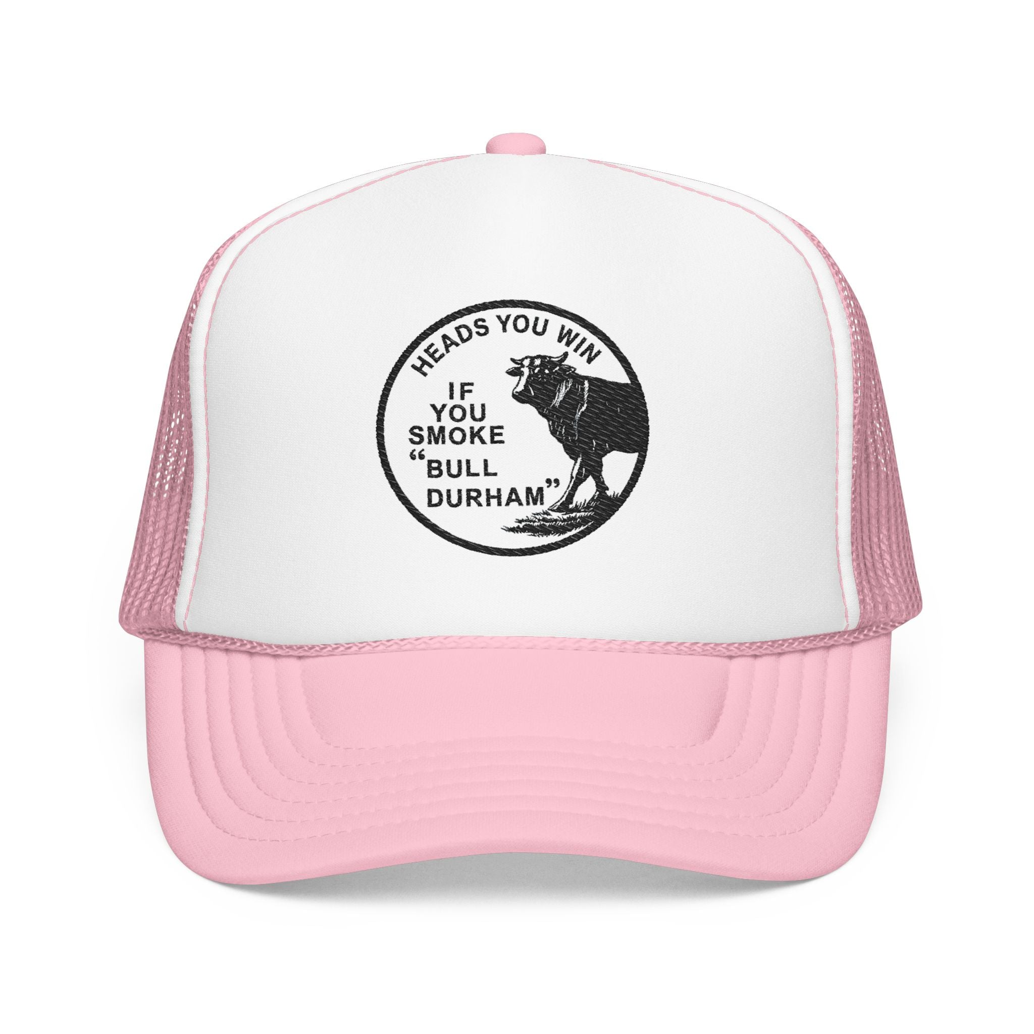 Copy of Durham Heart Flag - Trucker Hat — Embroidered Foam Mesh Cap
