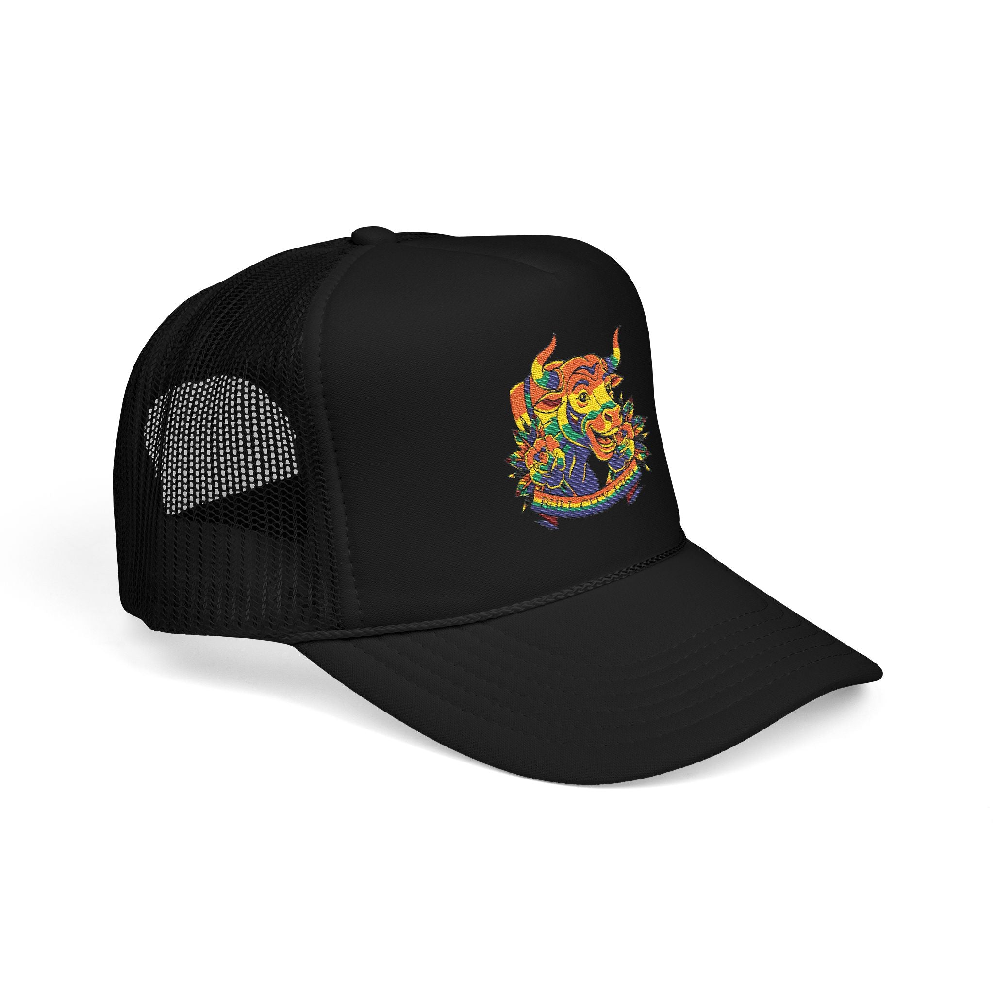 Copy of Durham Heart Flag - Trucker Hat — Embroidered Foam Mesh Cap