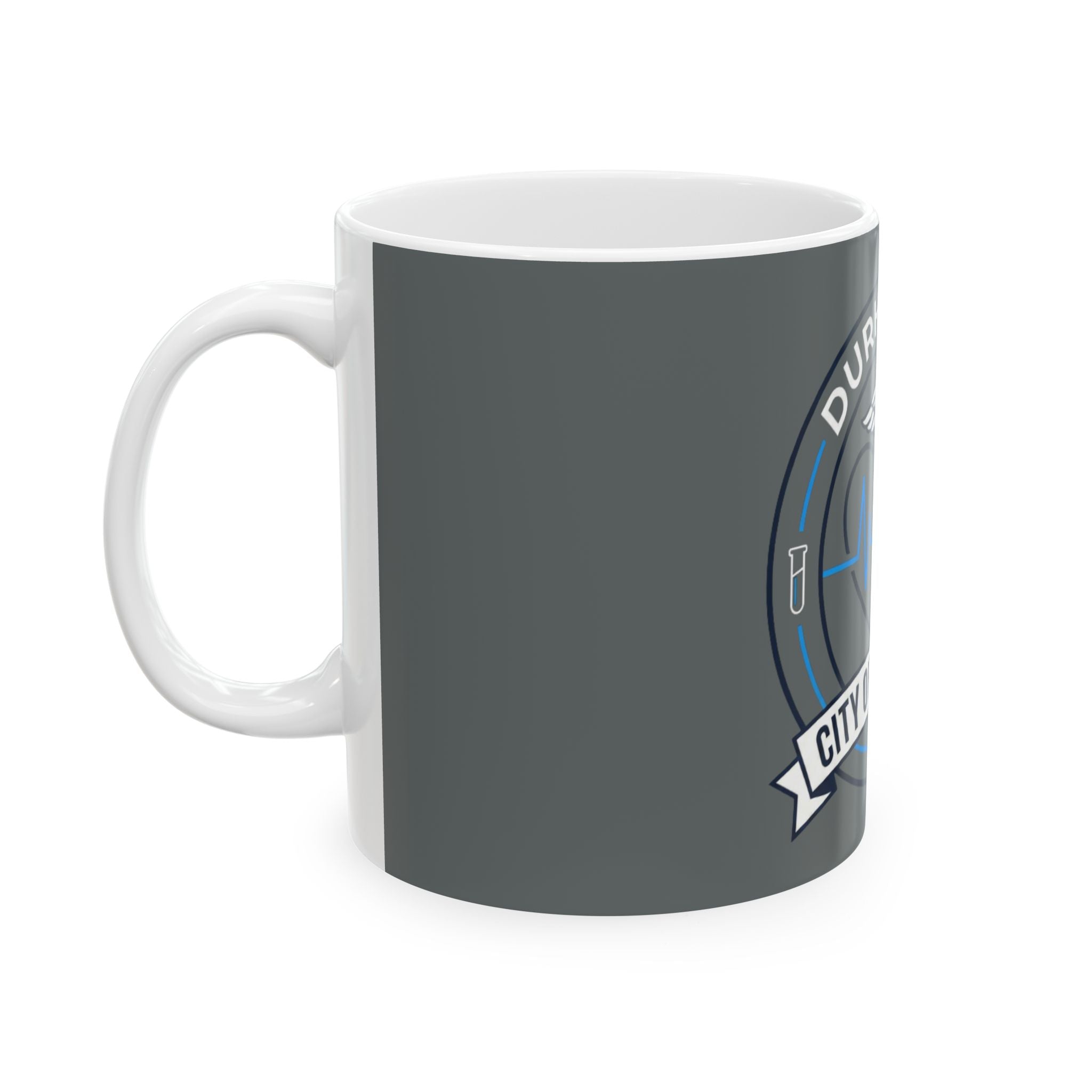Durham NC City of Medicine Ceramic Mug – Medical Caduceus Coffee Cup (11oz, 15oz)