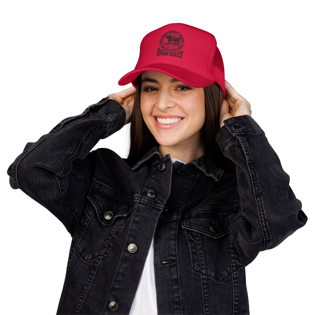 Copy of Copy of Durham Heart Flag - Trucker Hat — Embroidered Foam Mesh Cap