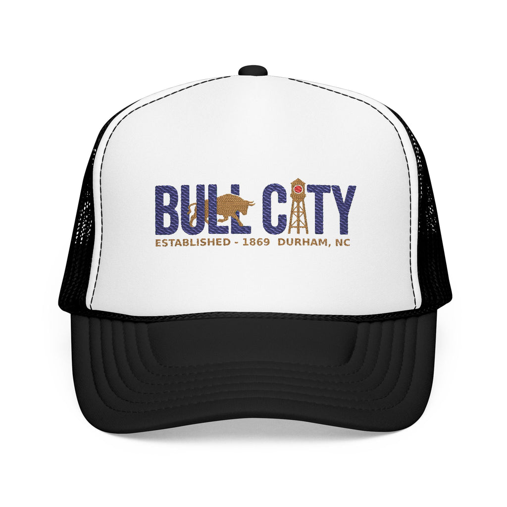 Copy of Copy of Copy of Copy of Durham Heart Flag - Trucker Hat — Embroidered Foam Mesh Cap