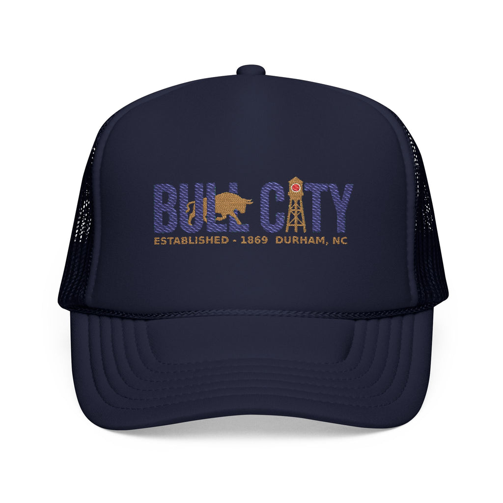 Copy of Copy of Copy of Copy of Durham Heart Flag - Trucker Hat — Embroidered Foam Mesh Cap