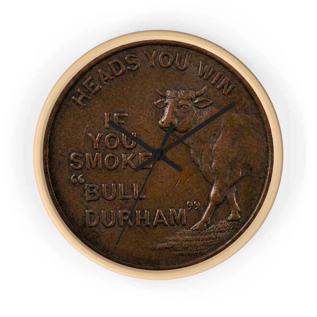 BCS18 - Durham Coin "Heads" Wall Clock