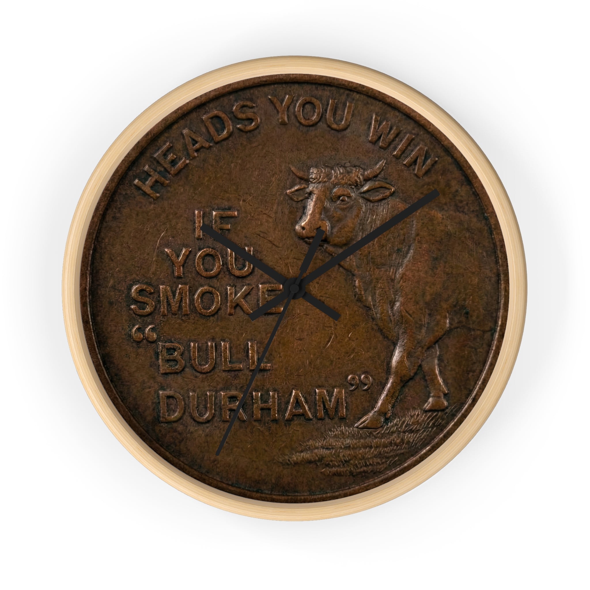 BCS18 - Durham Coin "Heads" Wall Clock