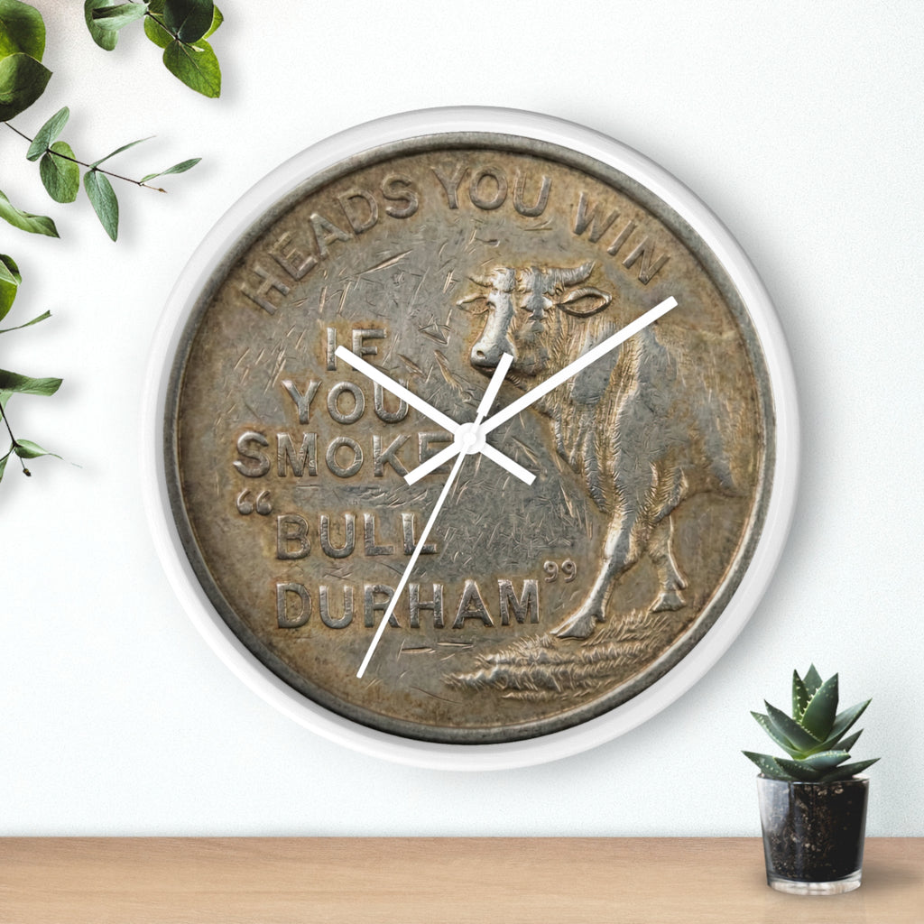 BCS20 - Bull City Tobacco Vintage Token Clock Lucky Strike "Heads"
