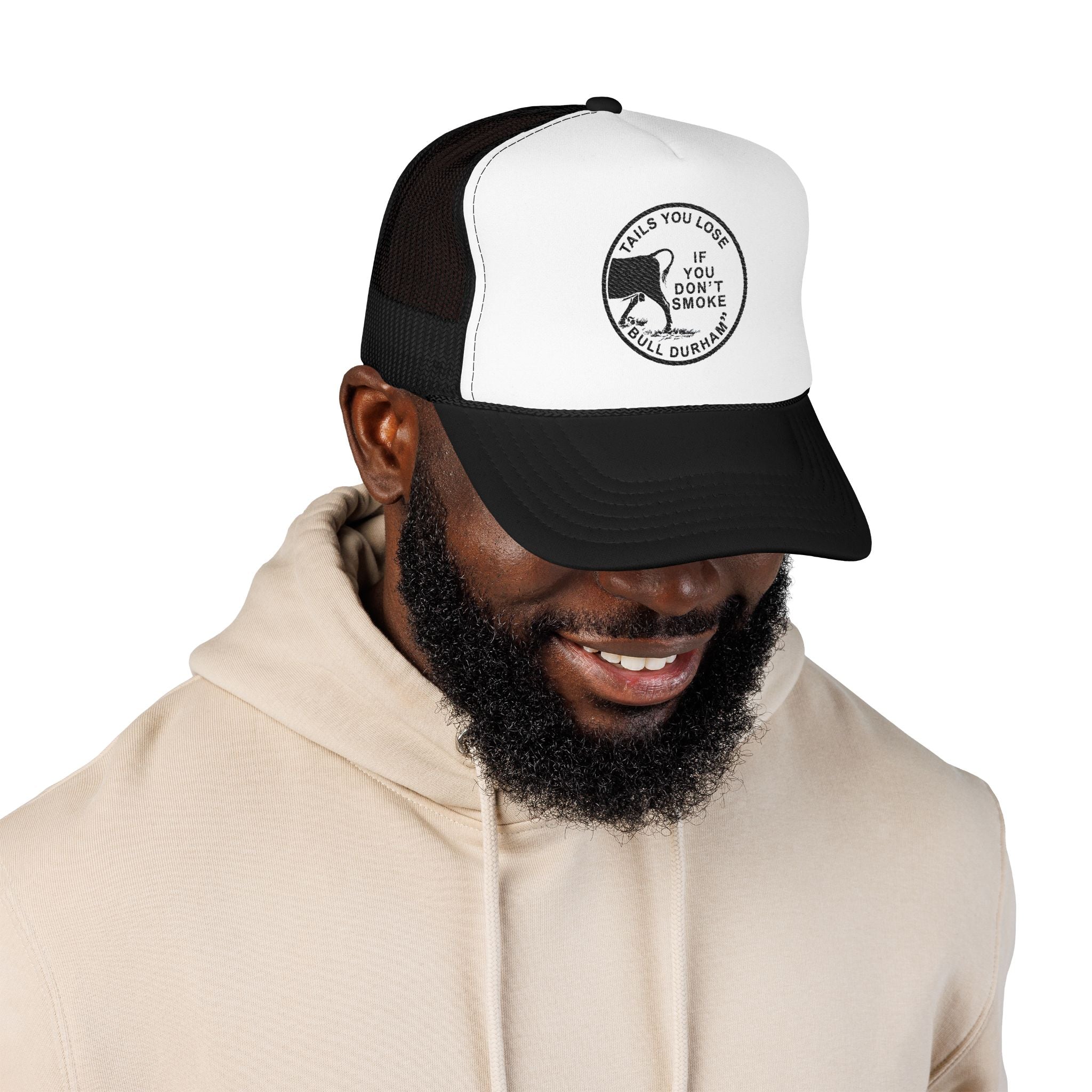 Copy of Durham Heart Flag - Trucker Hat — Embroidered Foam Mesh Cap