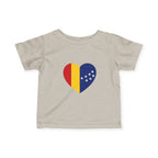Infant Tee — Heart Flag Design (Romania & EU Stars)