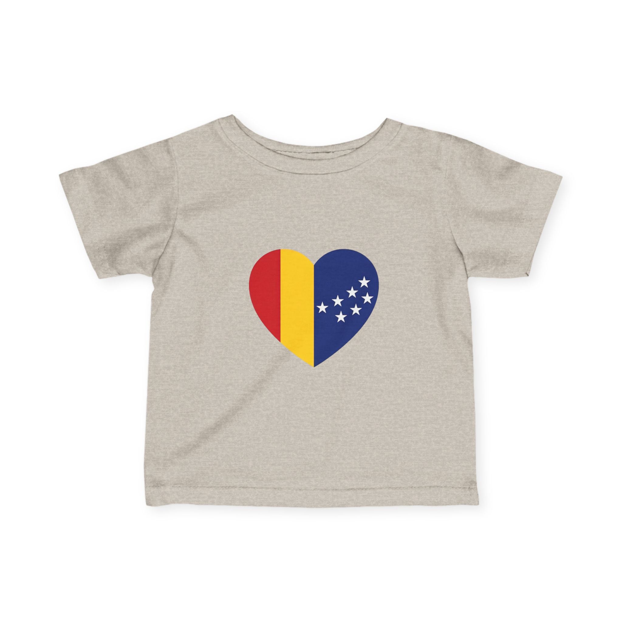 Infant Tee — Heart Flag Design (Romania & EU Stars)