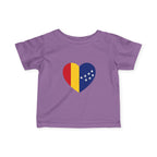 Infant Tee — Heart Flag Design (Romania & EU Stars)