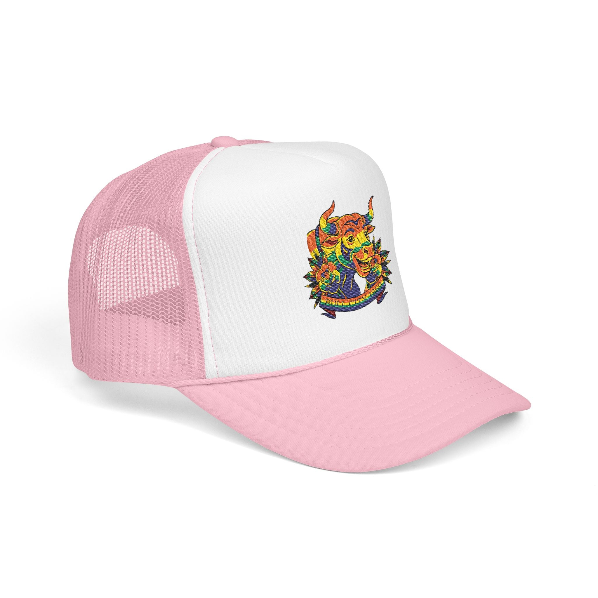 Copy of Durham Heart Flag - Trucker Hat — Embroidered Foam Mesh Cap