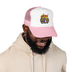 Copy of Durham Heart Flag - Trucker Hat — Embroidered Foam Mesh Cap