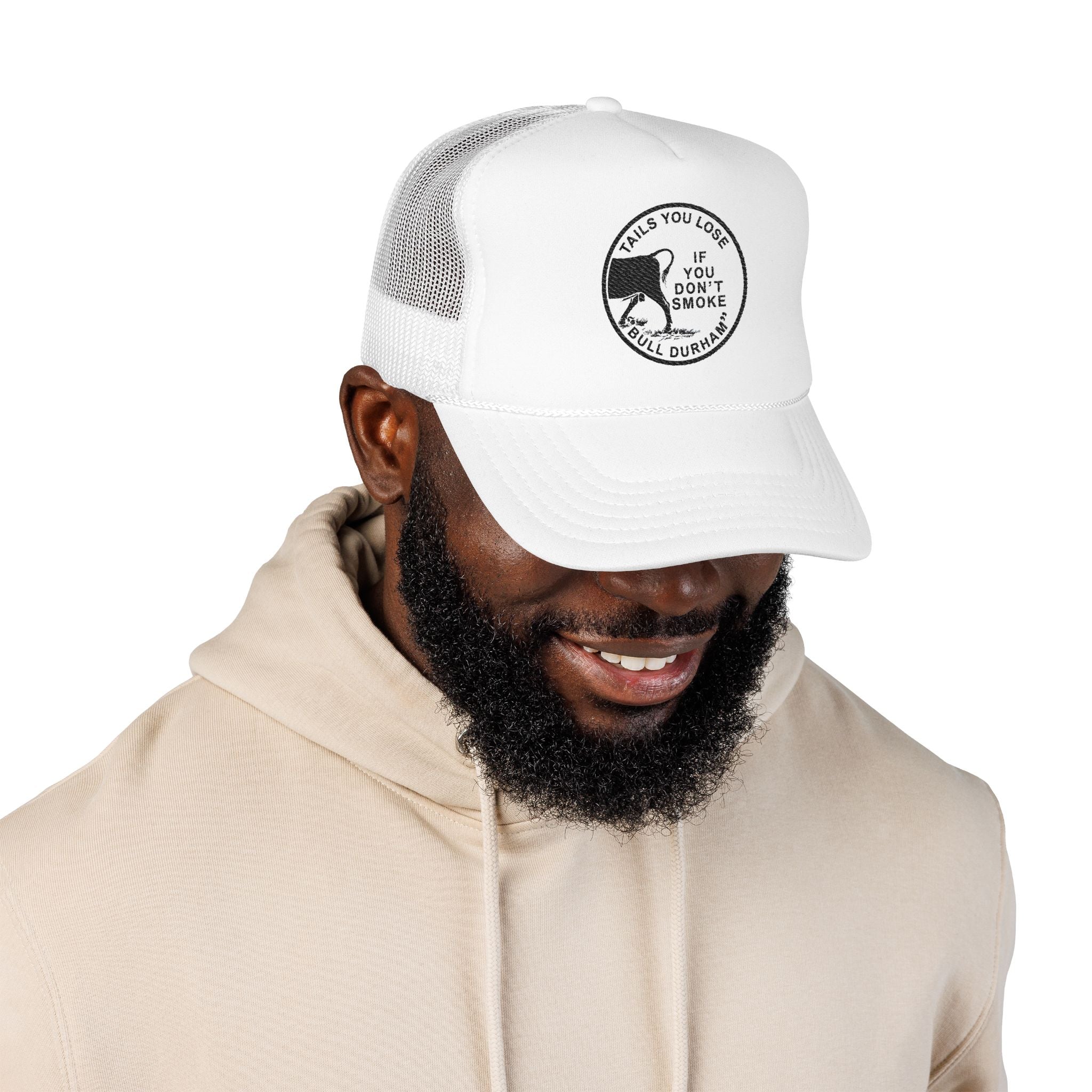 Copy of Durham Heart Flag - Trucker Hat — Embroidered Foam Mesh Cap