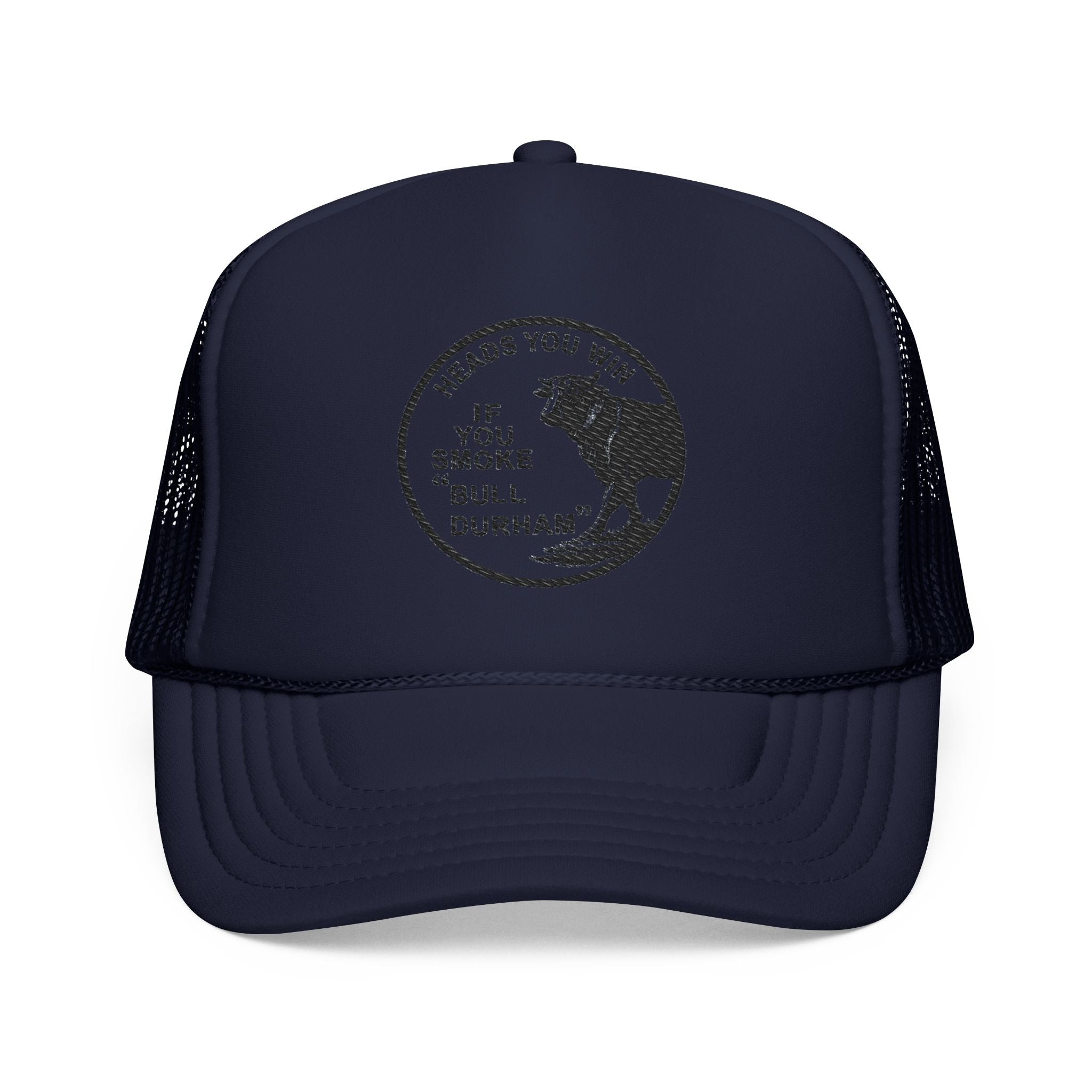 Copy of Durham Heart Flag - Trucker Hat — Embroidered Foam Mesh Cap