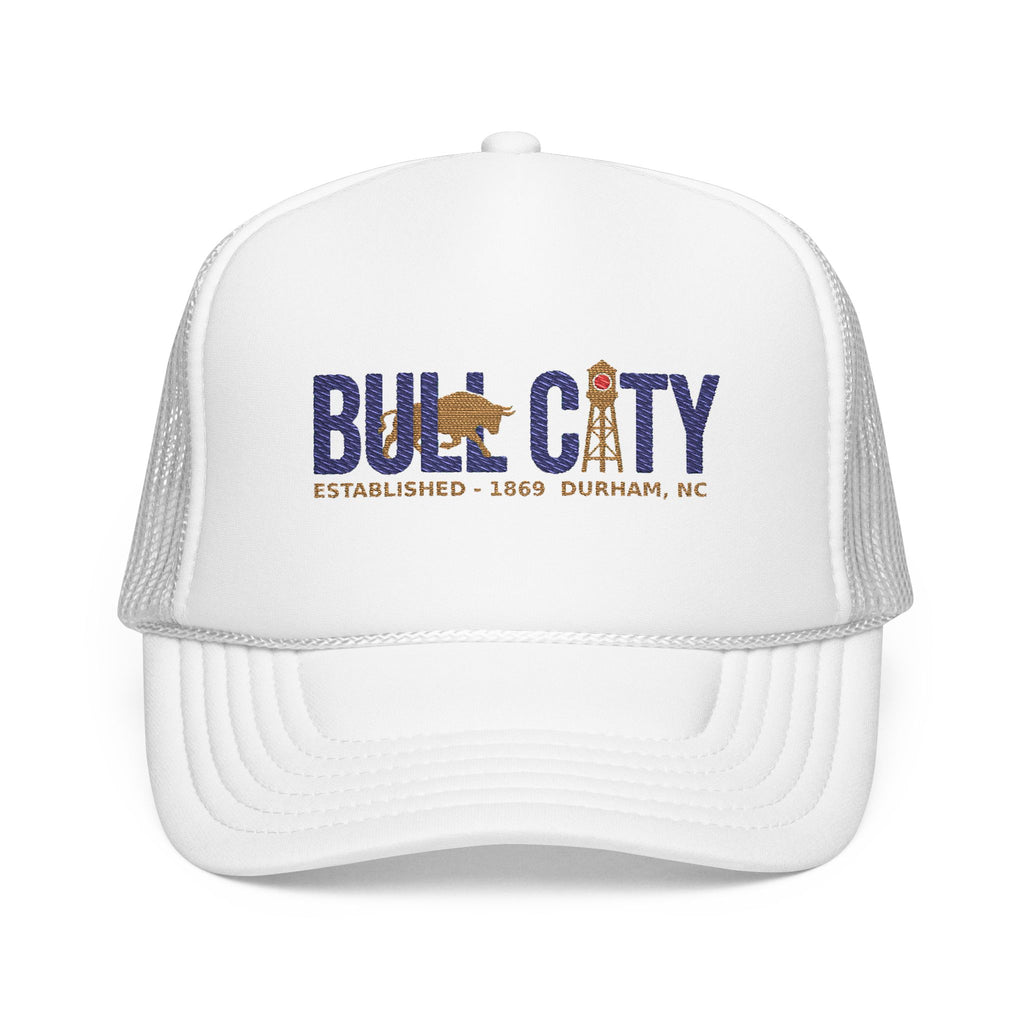 Copy of Copy of Copy of Copy of Durham Heart Flag - Trucker Hat — Embroidered Foam Mesh Cap