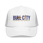 Copy of Copy of Copy of Copy of Durham Heart Flag - Trucker Hat — Embroidered Foam Mesh Cap