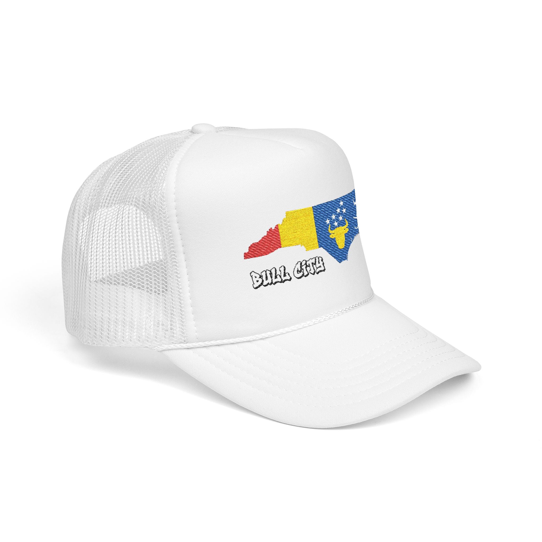 Copy of Copy of Copy of Durham Heart Flag - Trucker Hat — Embroidered Foam Mesh Cap