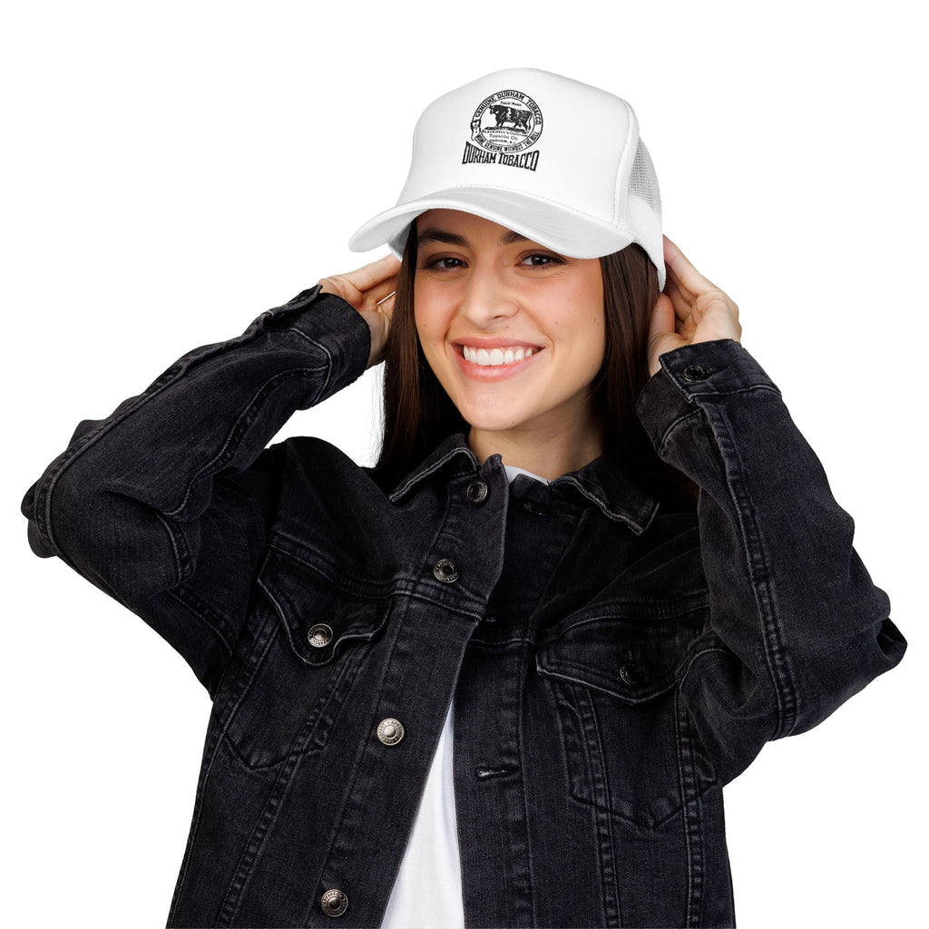 Copy of Copy of Durham Heart Flag - Trucker Hat — Embroidered Foam Mesh Cap