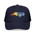 Copy of Copy of Copy of Durham Heart Flag - Trucker Hat — Embroidered Foam Mesh Cap