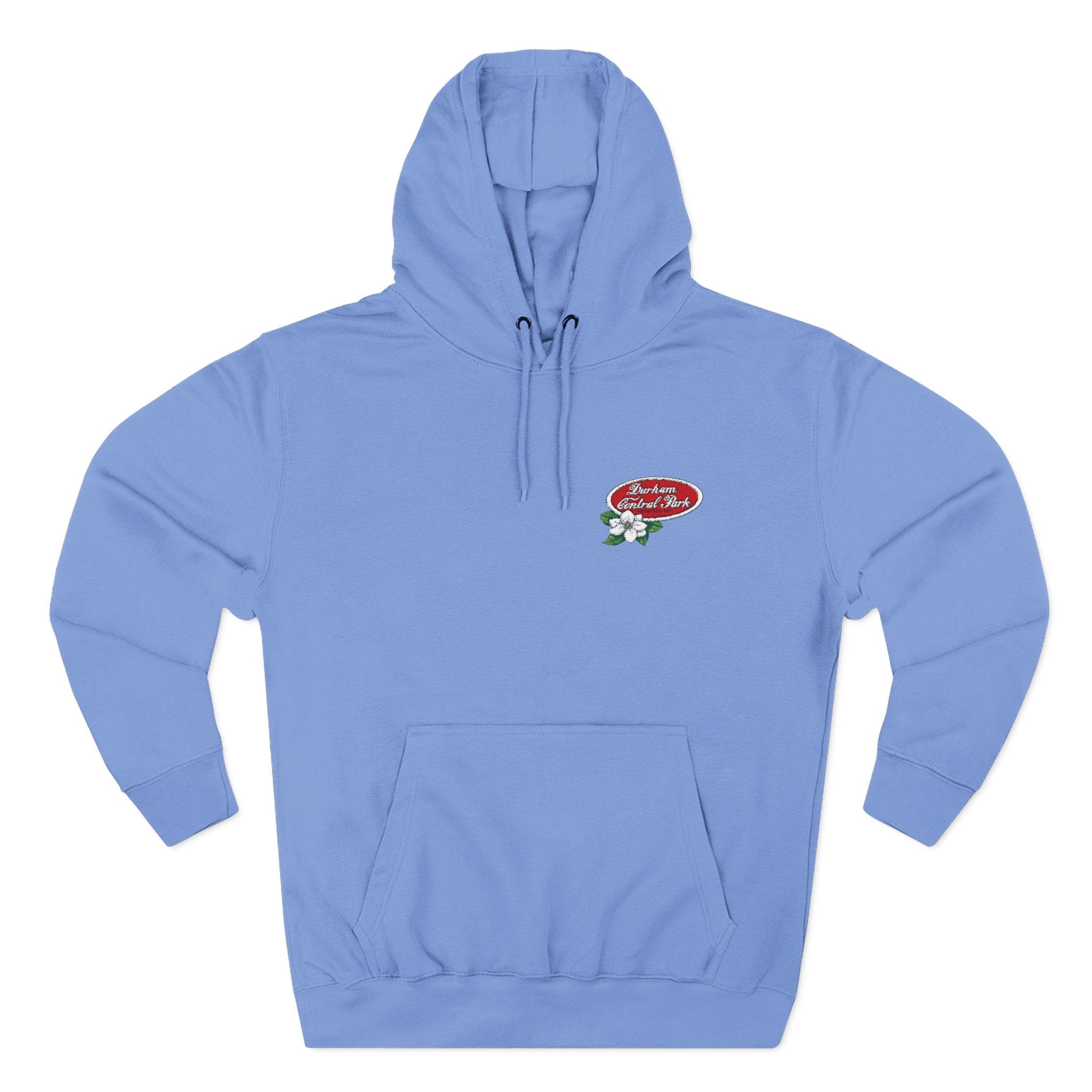Embroidered Durham Central Park Emblem - Cozy Hoodie