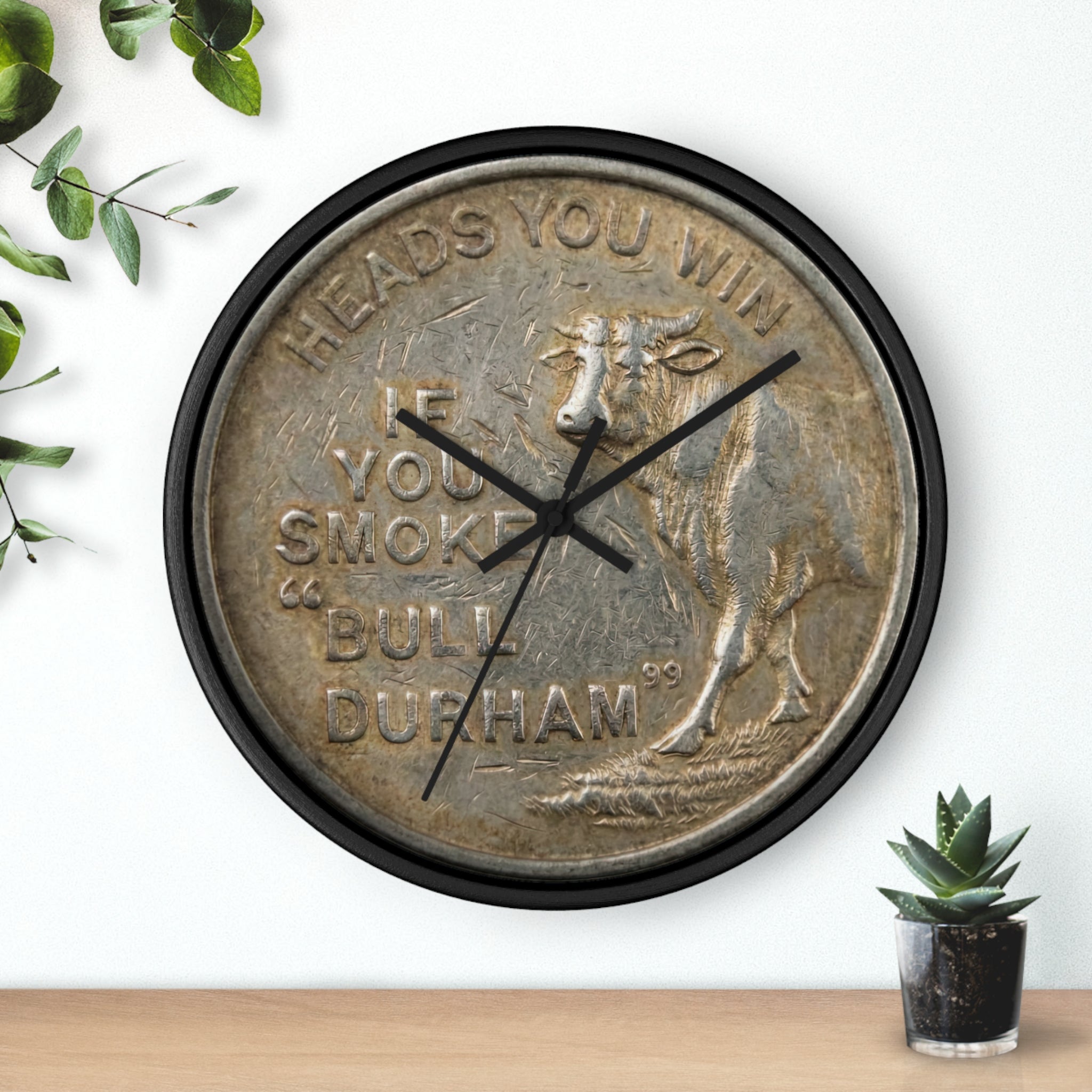 BCS20 - Bull City Tobacco Vintage Token Clock Lucky Strike "Heads"