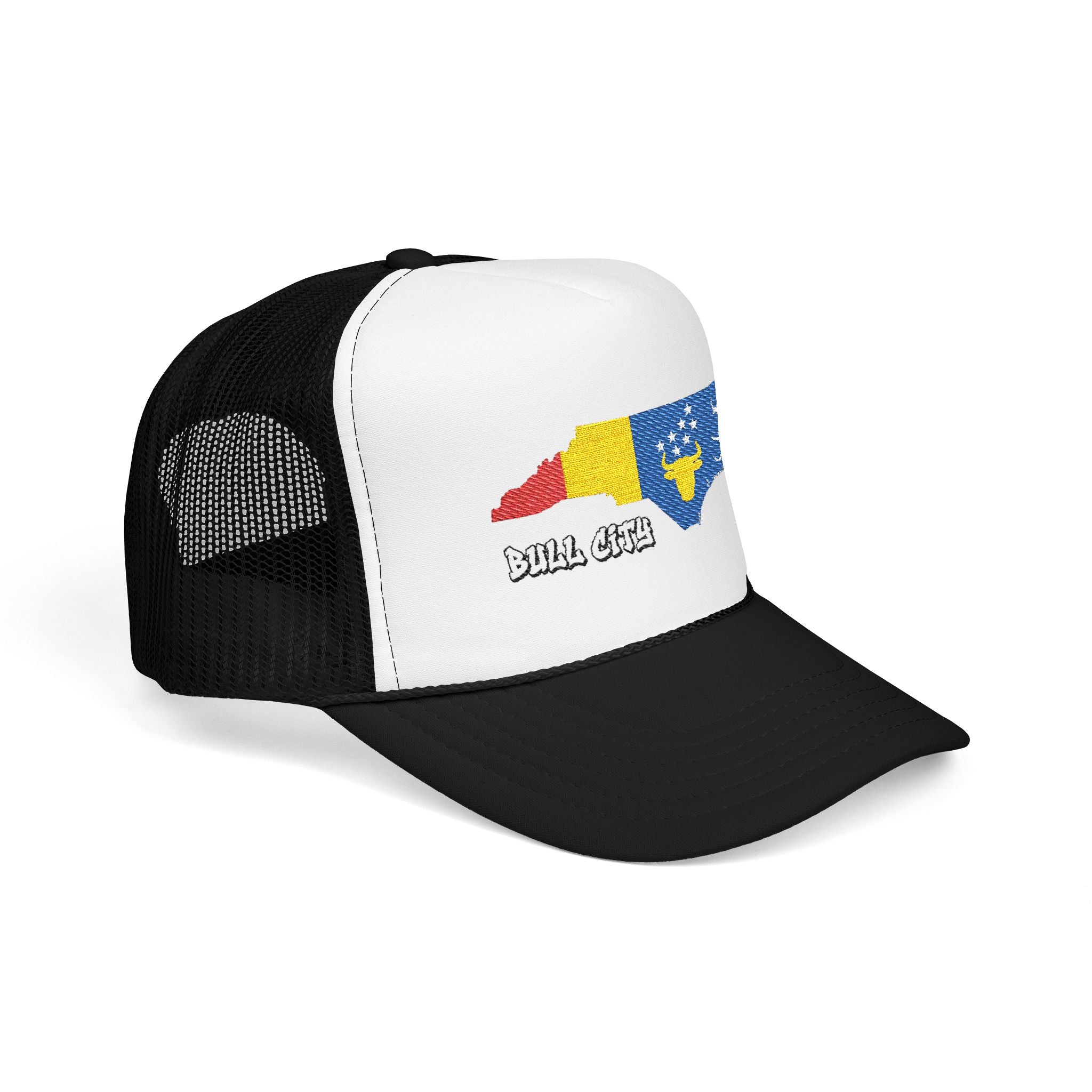 Copy of Copy of Copy of Durham Heart Flag - Trucker Hat — Embroidered Foam Mesh Cap
