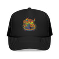 Copy of Durham Heart Flag - Trucker Hat — Embroidered Foam Mesh Cap
