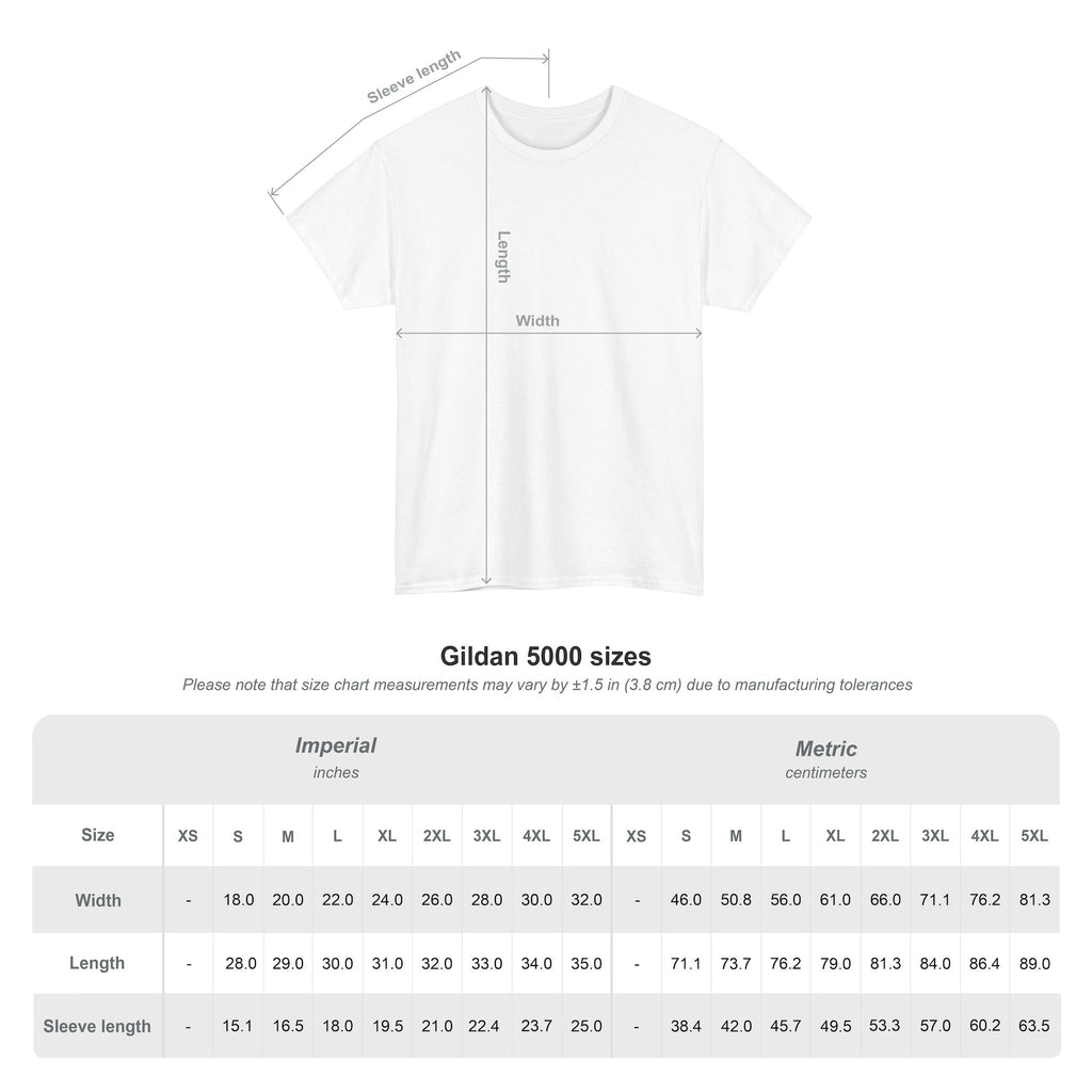 BCS11 - Printed on Back - Heavy Weight T-Shirt