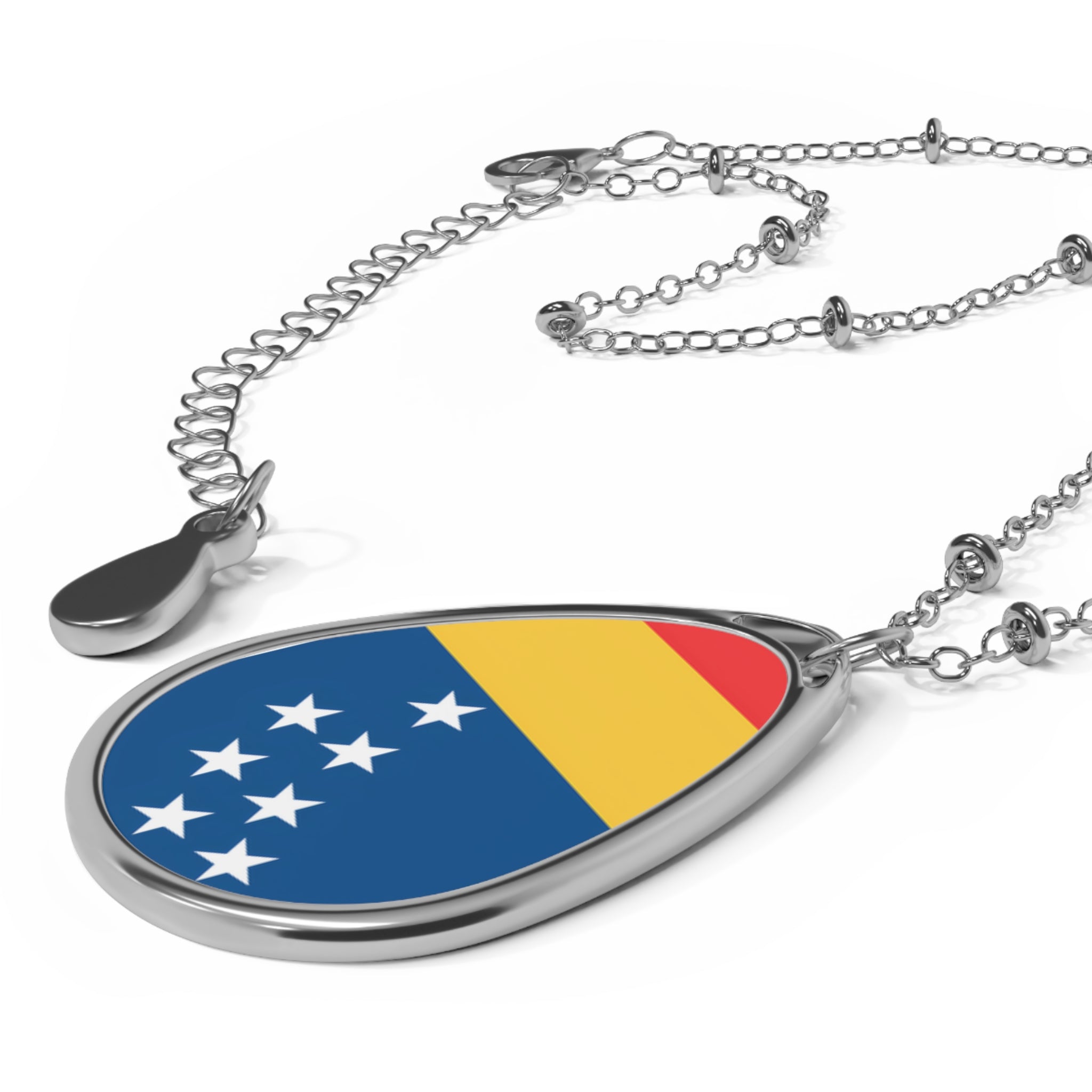 Oval Necklace with City of Durham Flag