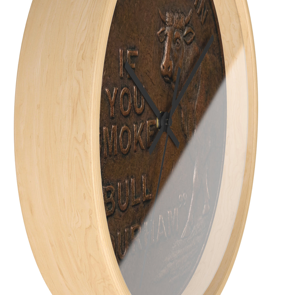 BCS18 - Durham Coin "Heads" Wall Clock