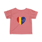 Infant Tee — Heart Flag Design (Romania & EU Stars)