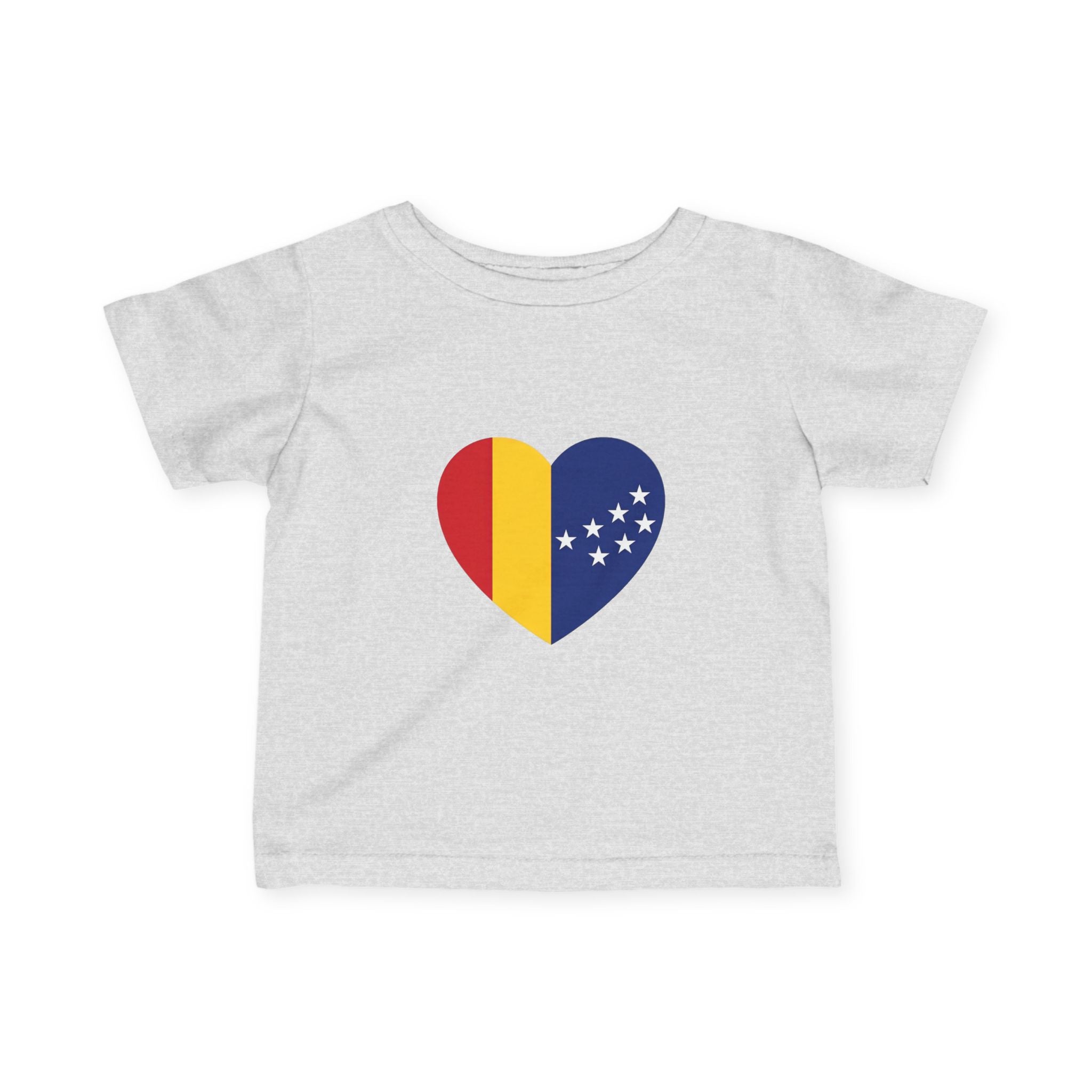 Infant Tee — Heart Flag Design (Romania & EU Stars)
