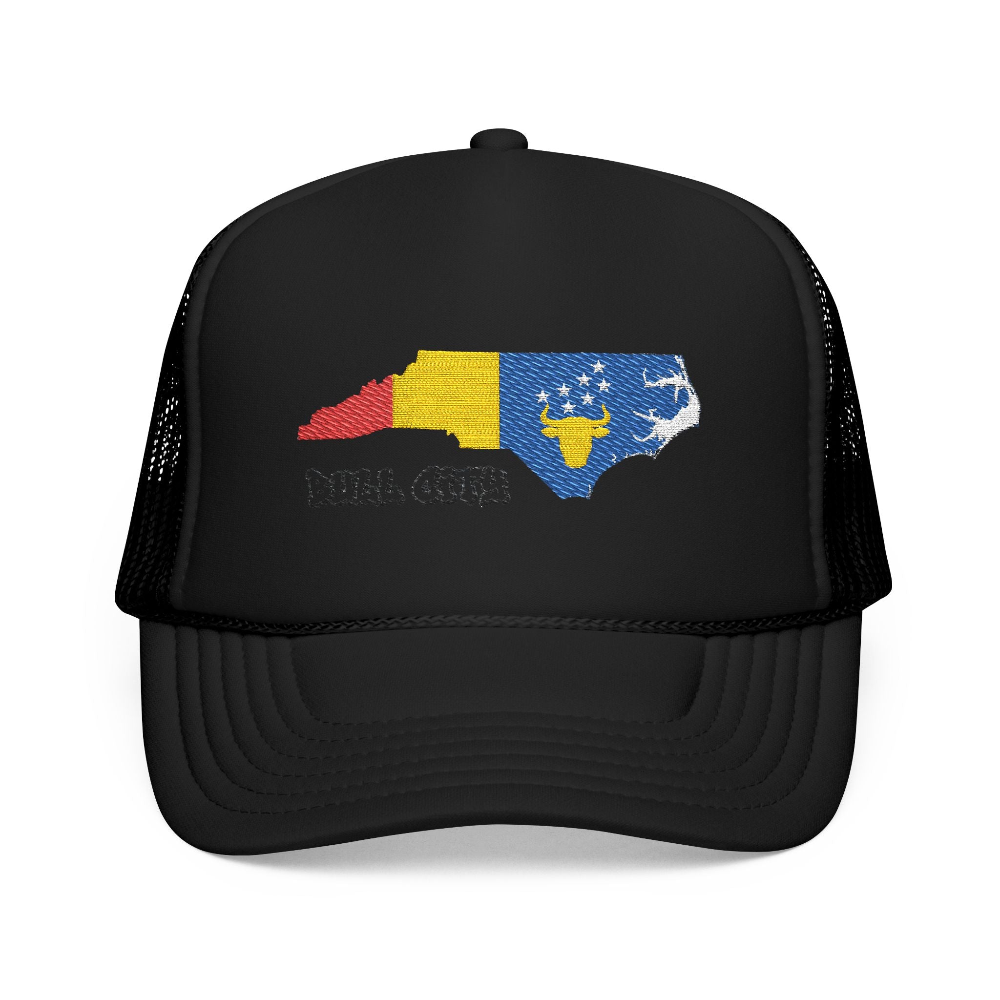 Copy of Copy of Copy of Durham Heart Flag - Trucker Hat — Embroidered Foam Mesh Cap