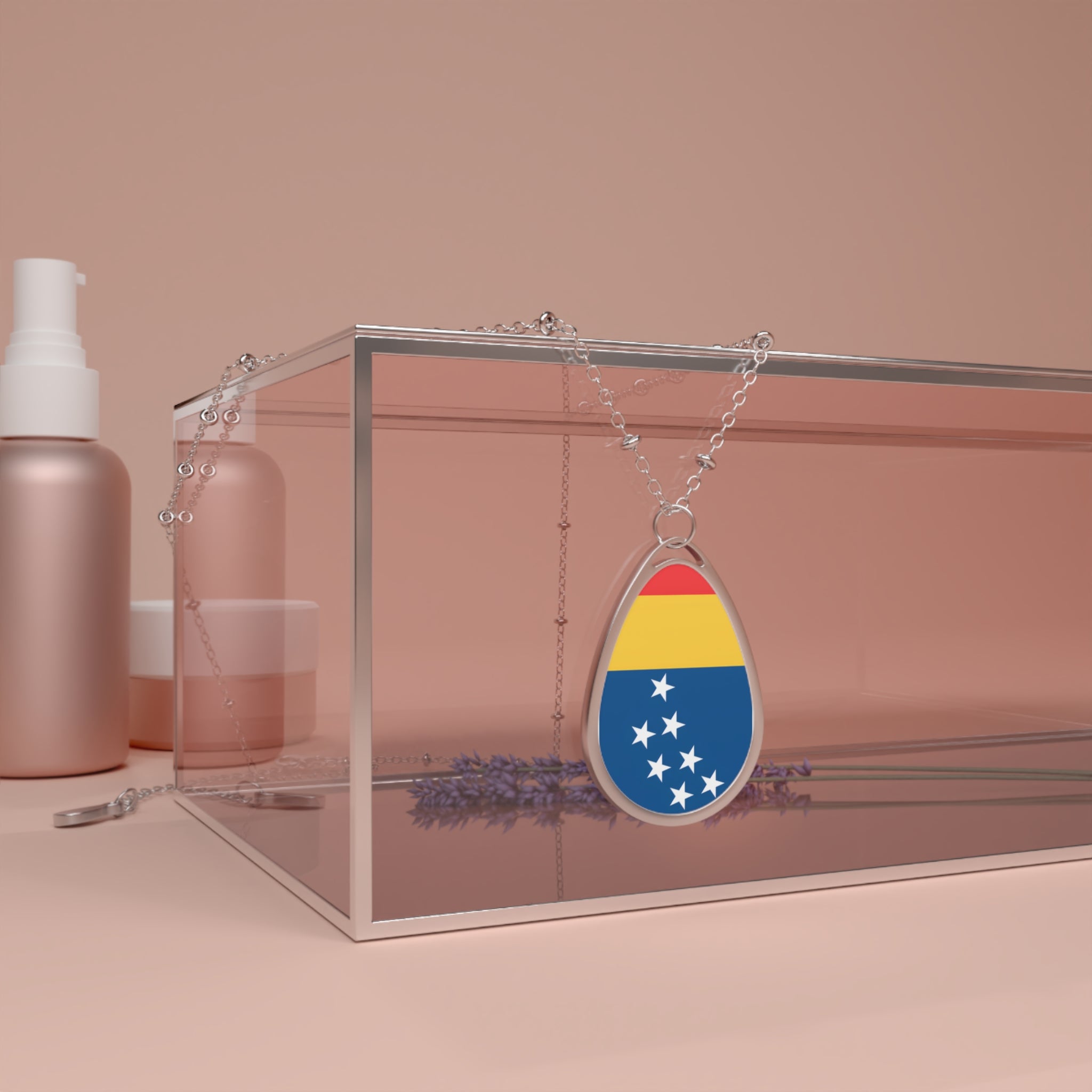 Oval Necklace with City of Durham Flag