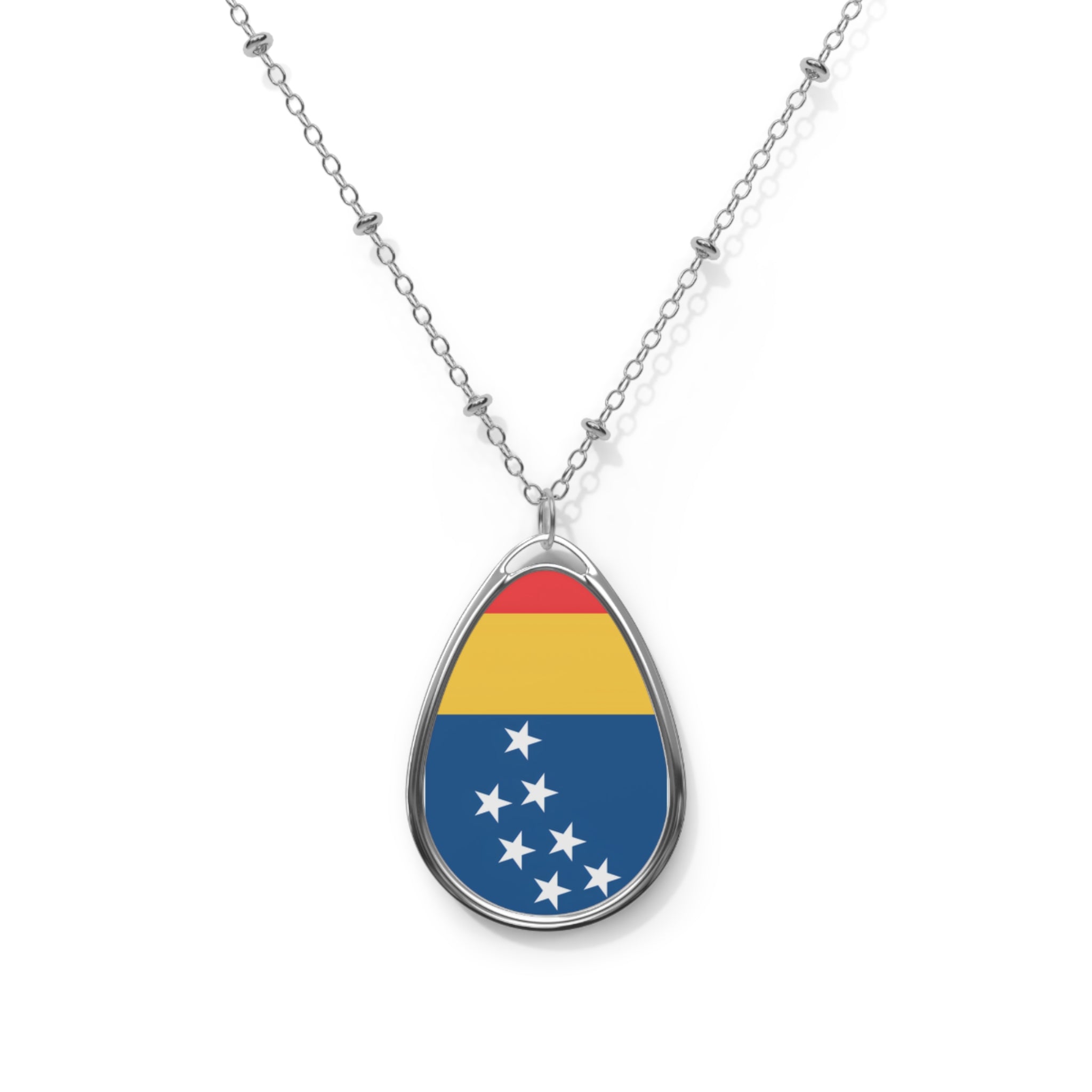 Oval Necklace with City of Durham Flag