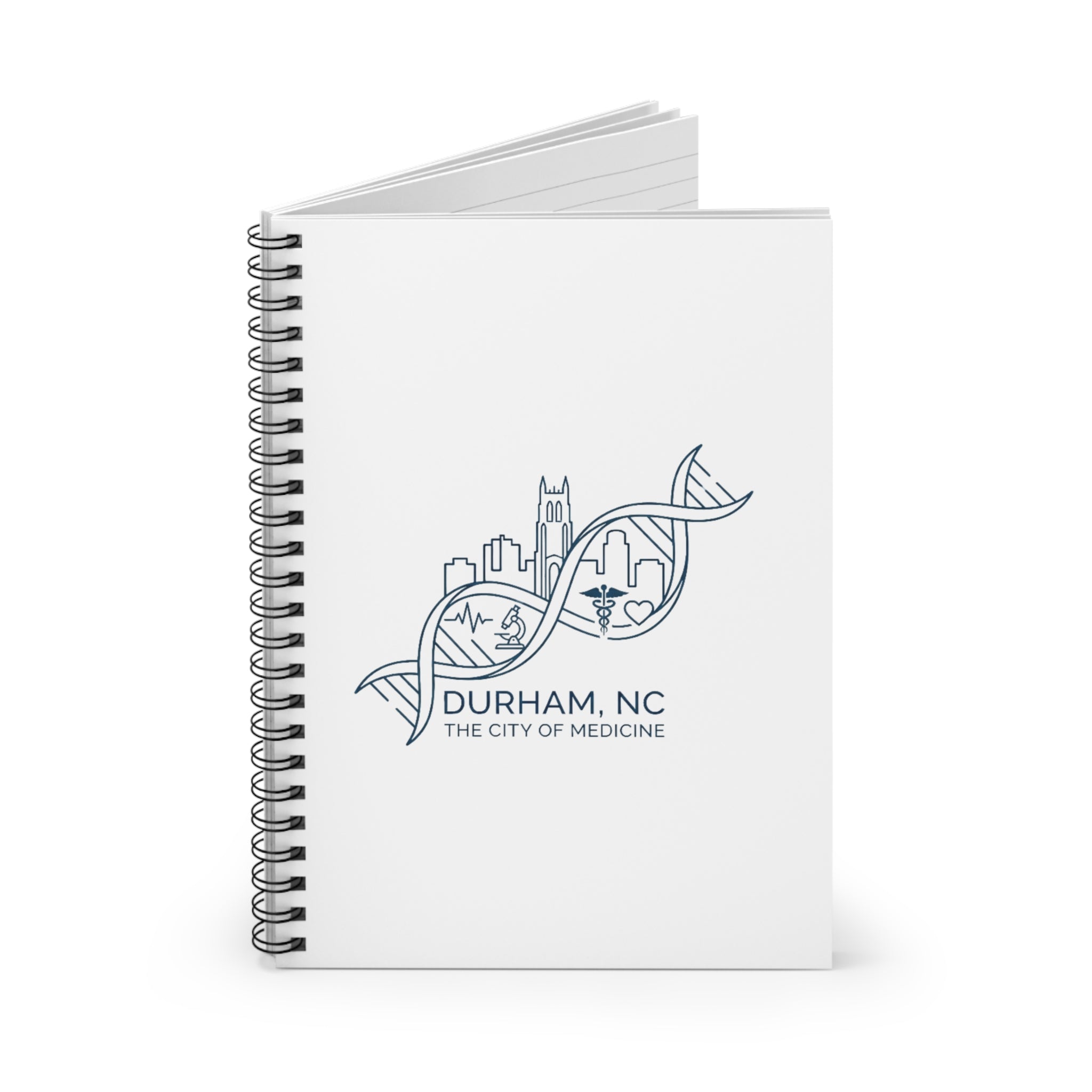 Durham NC 'City of Medicine' Spiral Notebook — Ruled Journal