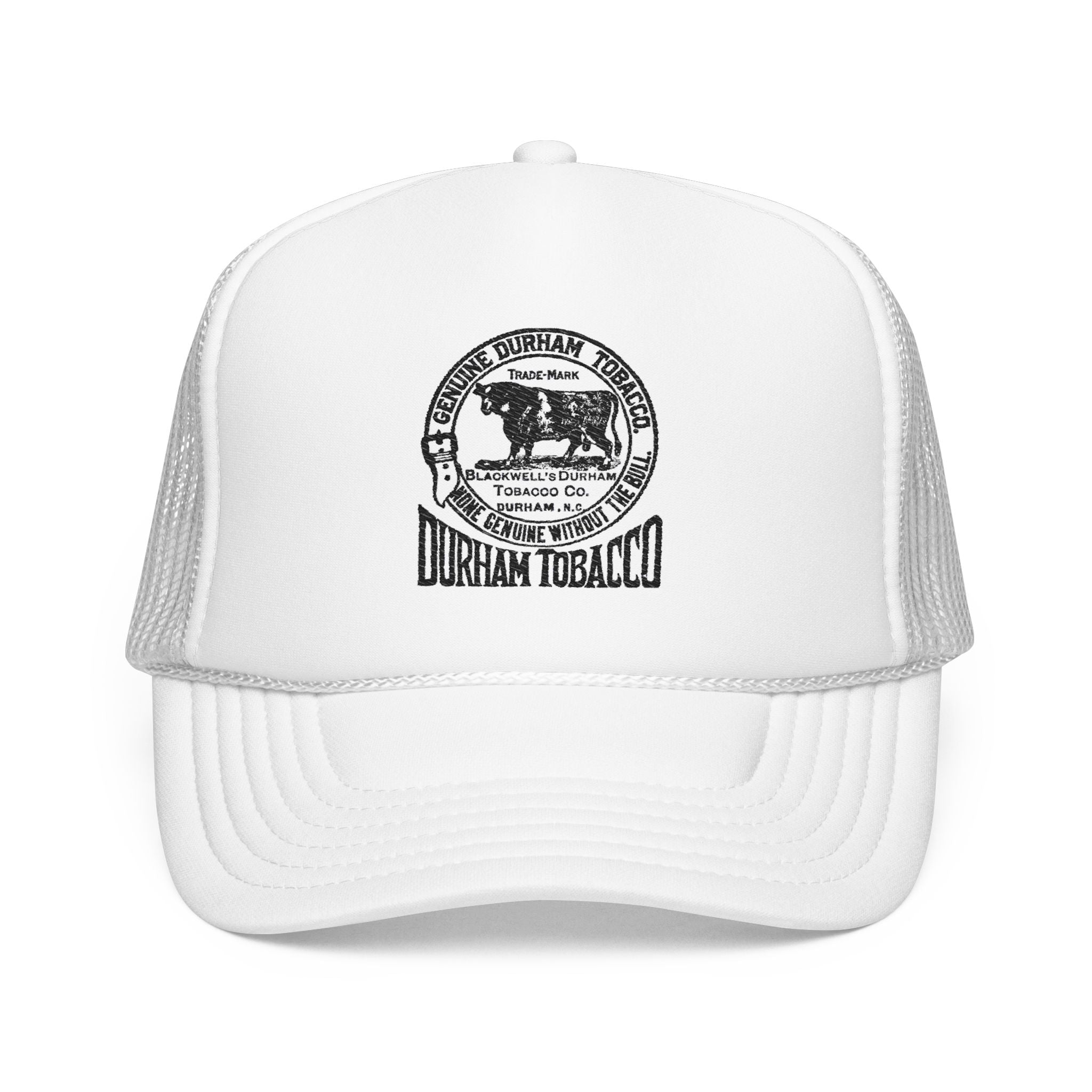 Copy of Copy of Durham Heart Flag - Trucker Hat — Embroidered Foam Mesh Cap