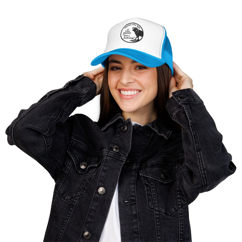 Copy of Durham Heart Flag - Trucker Hat — Embroidered Foam Mesh Cap