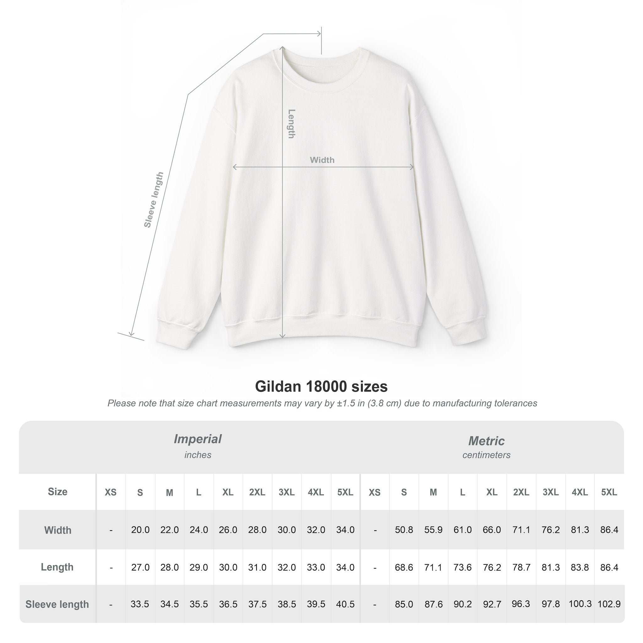 BCS1 - Crewneck Sweatshirt — Backside Print