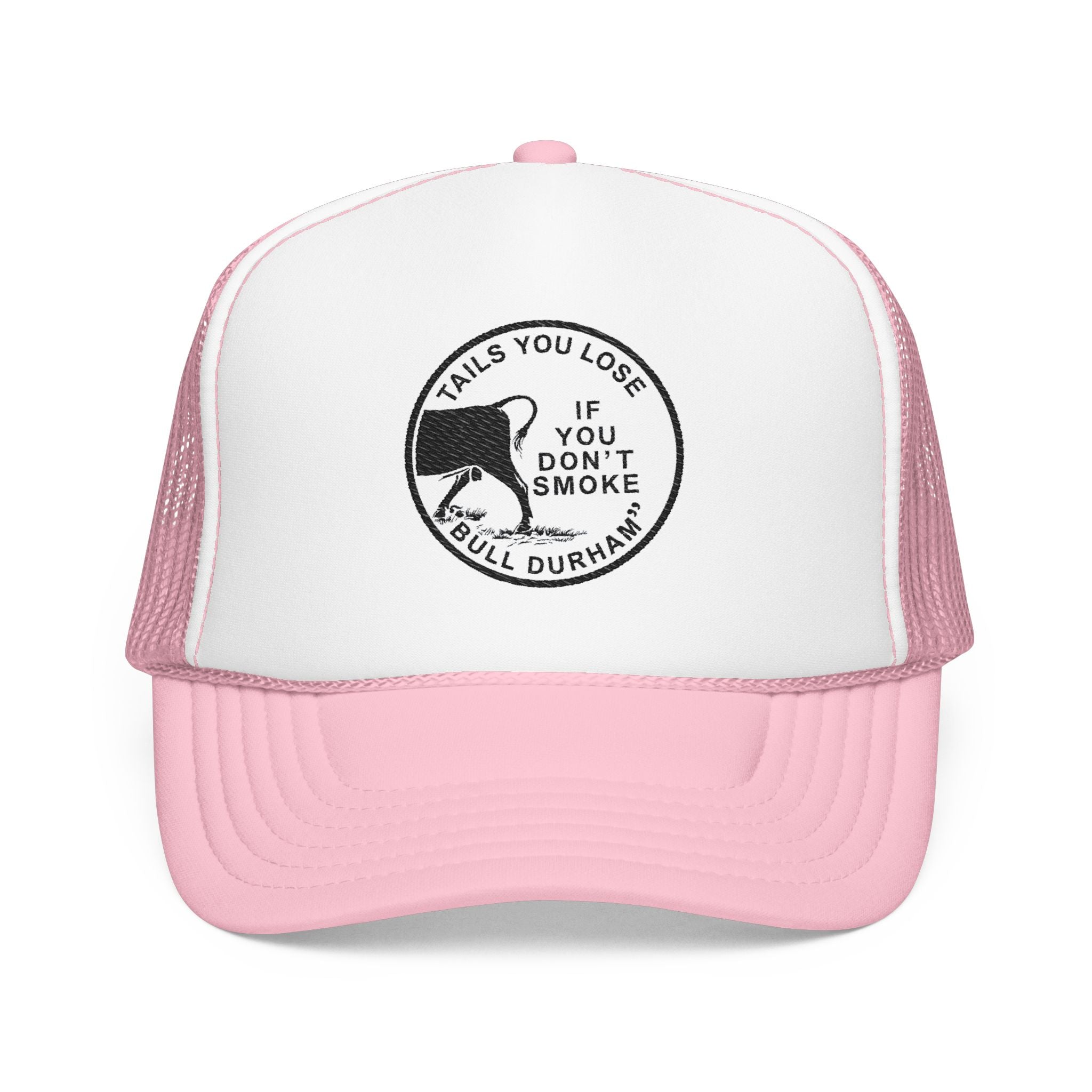 Copy of Durham Heart Flag - Trucker Hat — Embroidered Foam Mesh Cap