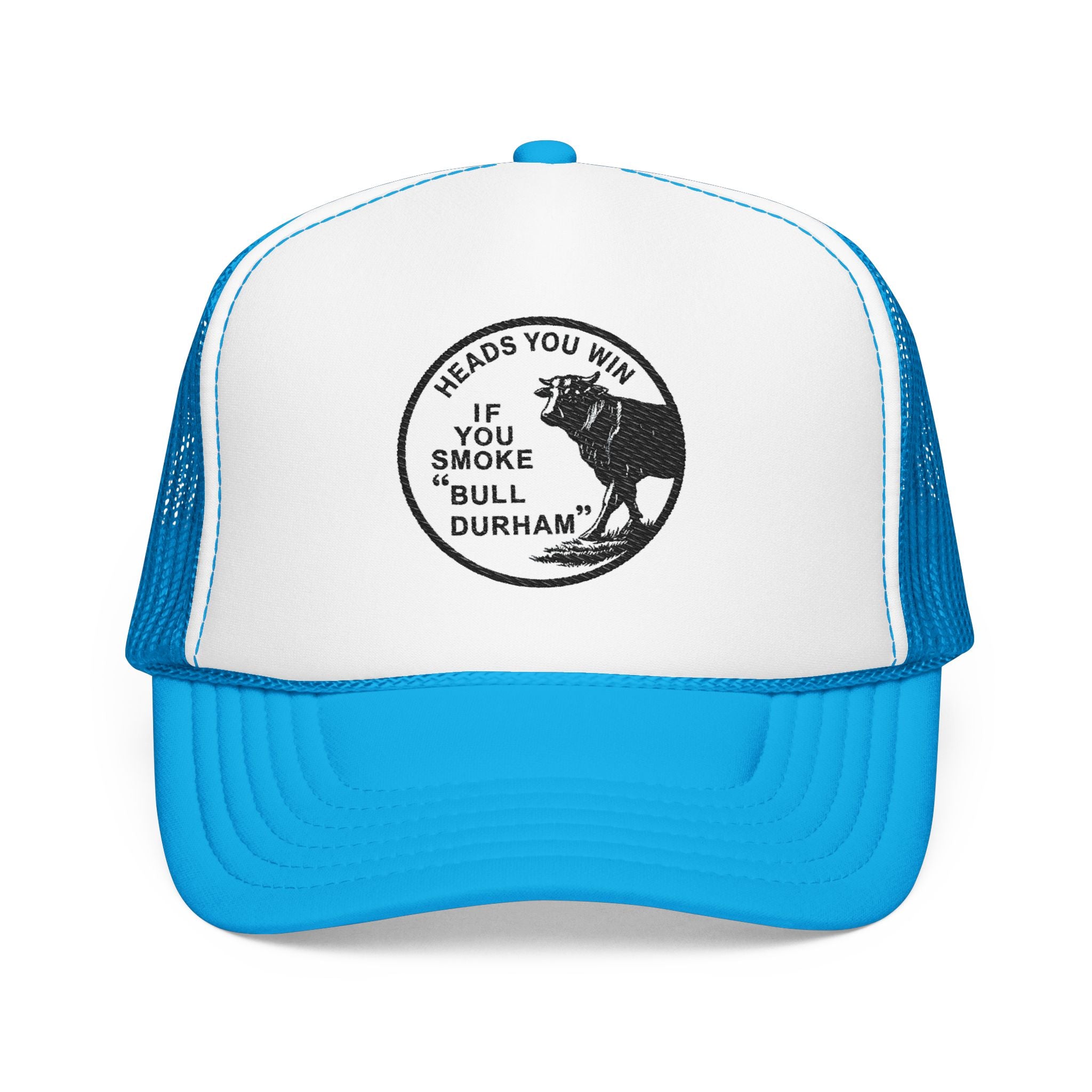 Copy of Durham Heart Flag - Trucker Hat — Embroidered Foam Mesh Cap