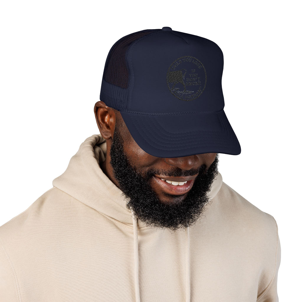 Copy of Durham Heart Flag - Trucker Hat — Embroidered Foam Mesh Cap