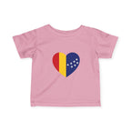 Infant Tee — Heart Flag Design (Romania & EU Stars)