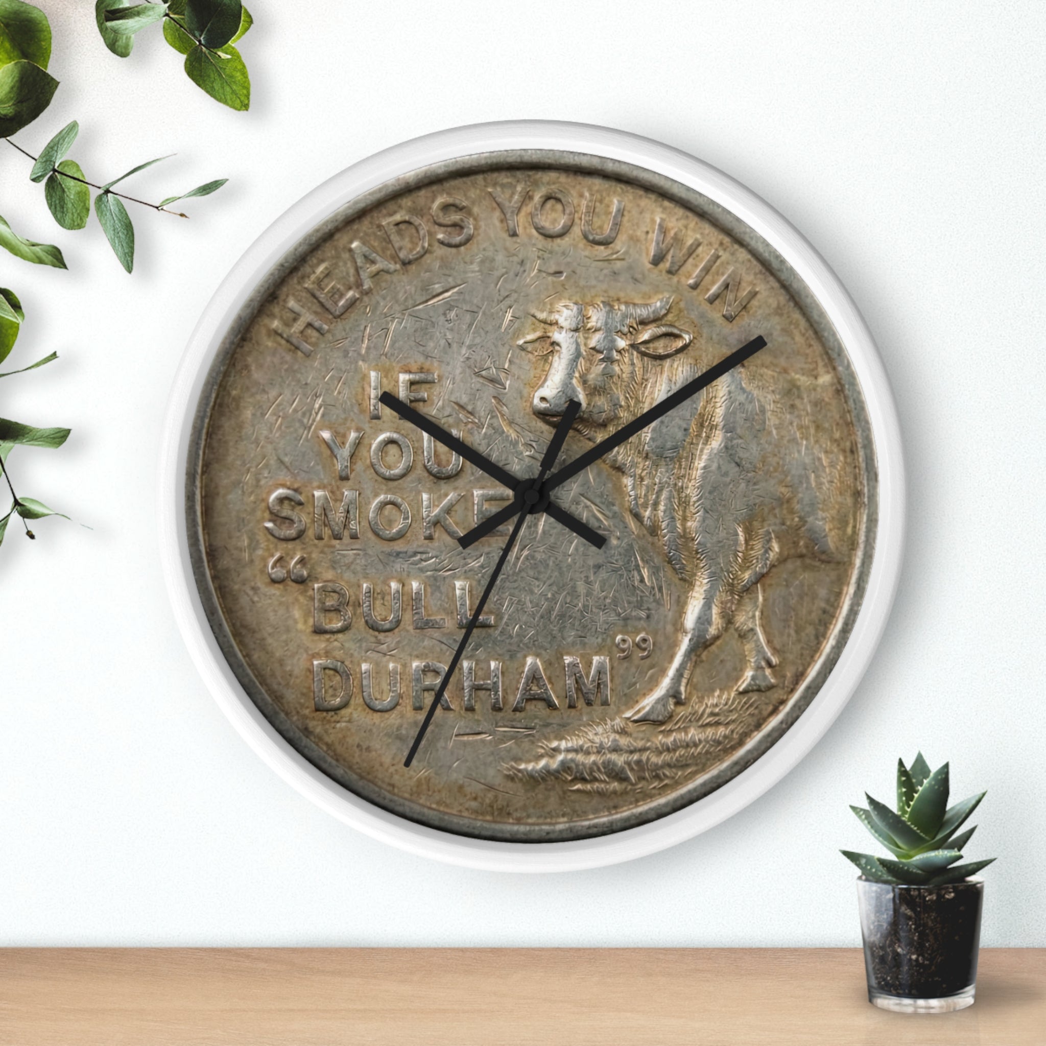 BCS20 - Bull City Tobacco Vintage Token Clock Lucky Strike "Heads"